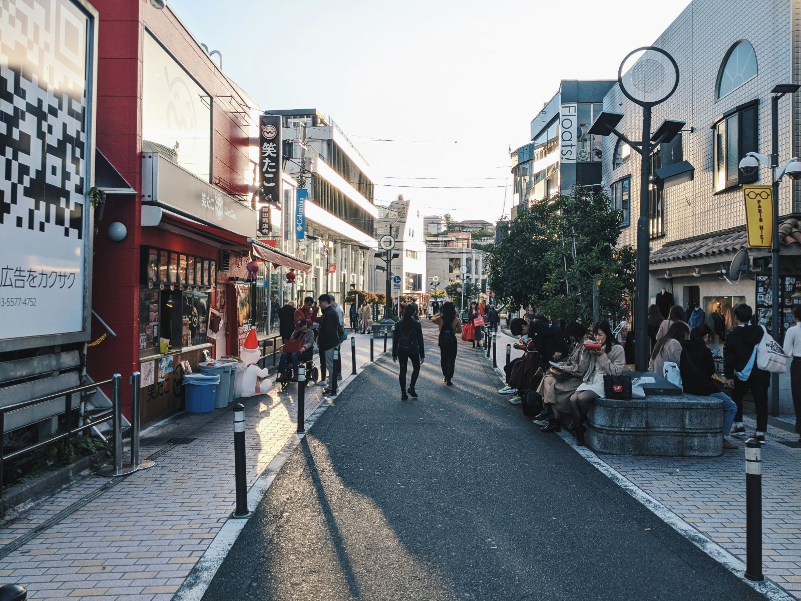 Rondreis Japan, Tokyo, excursie Tokyo wandeltour, winkelstraat met mensen
