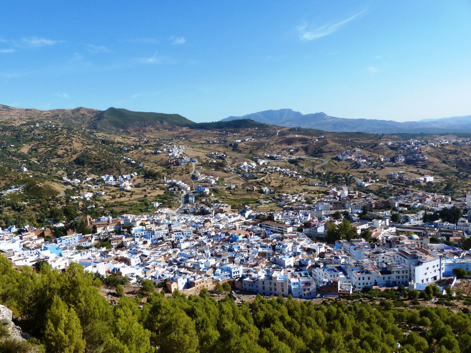 Rondreis Marokko, Chefchaouen, Chefchaouen van veraf