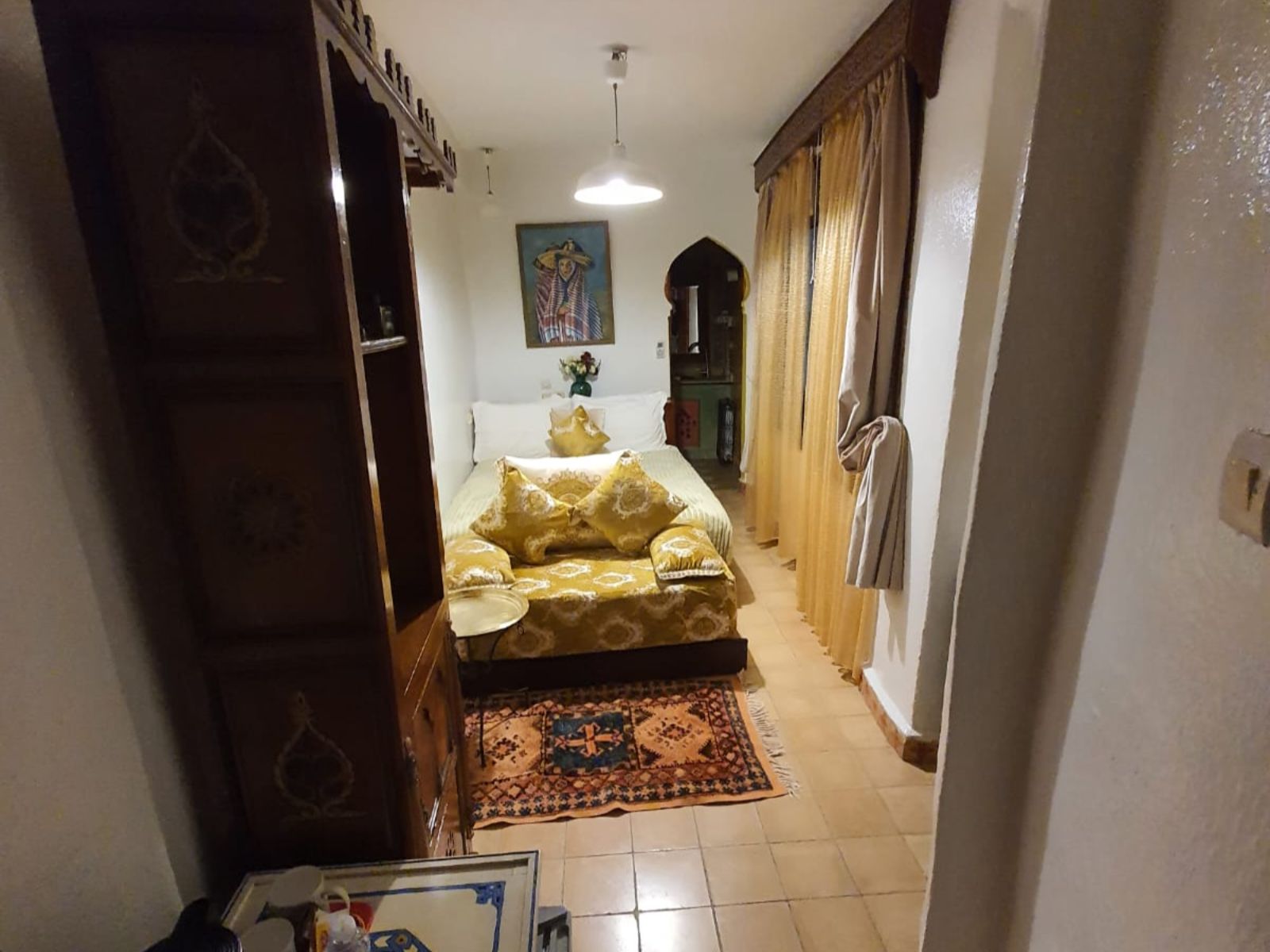Rondreis Marokko, Chefchaouen, Dar Meziana, standaard kamer, kameroverzicht