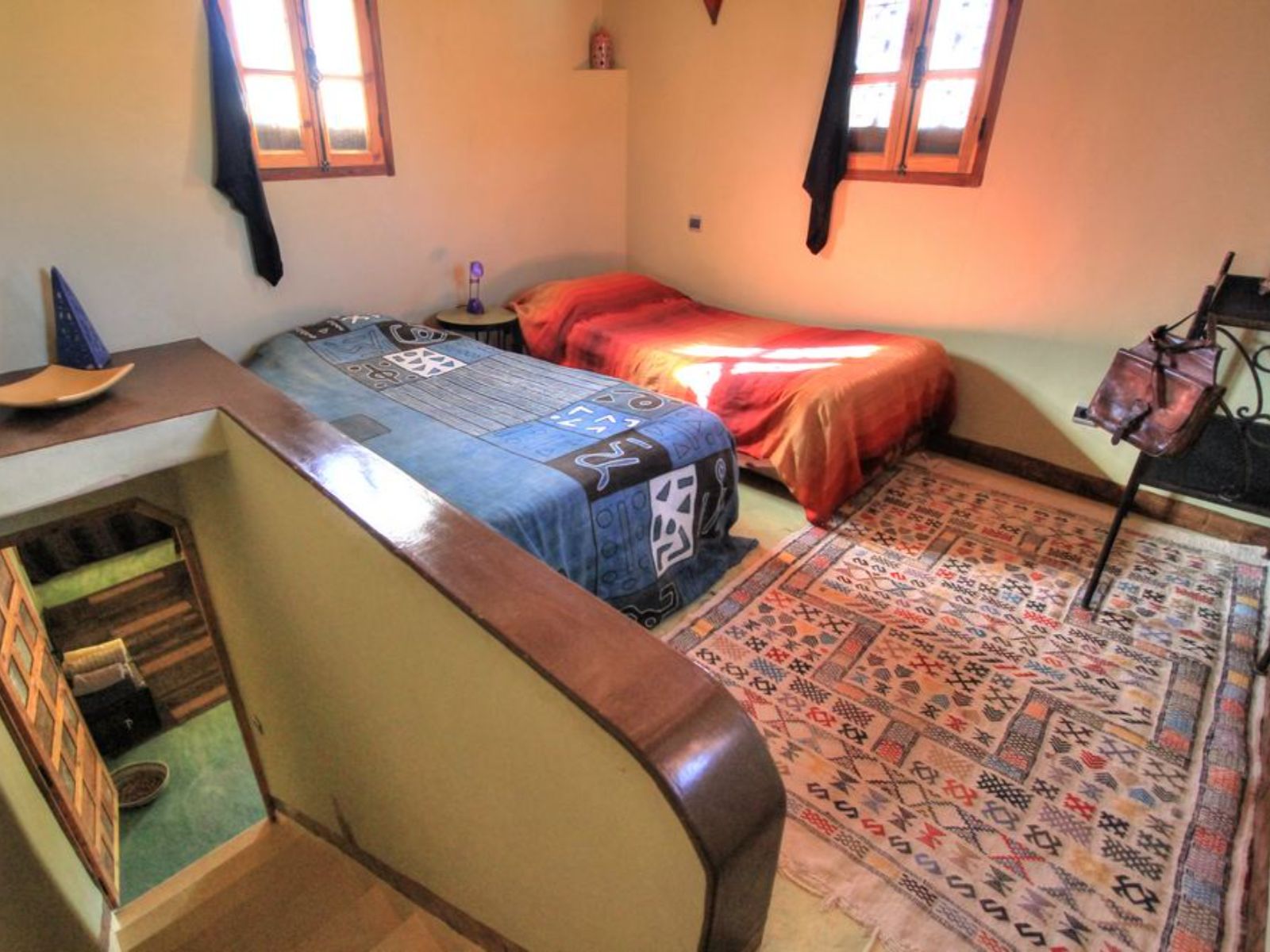 Rondreis Marokko, Dadés Vallei, La Perle du Dades, Amazir room, single beds