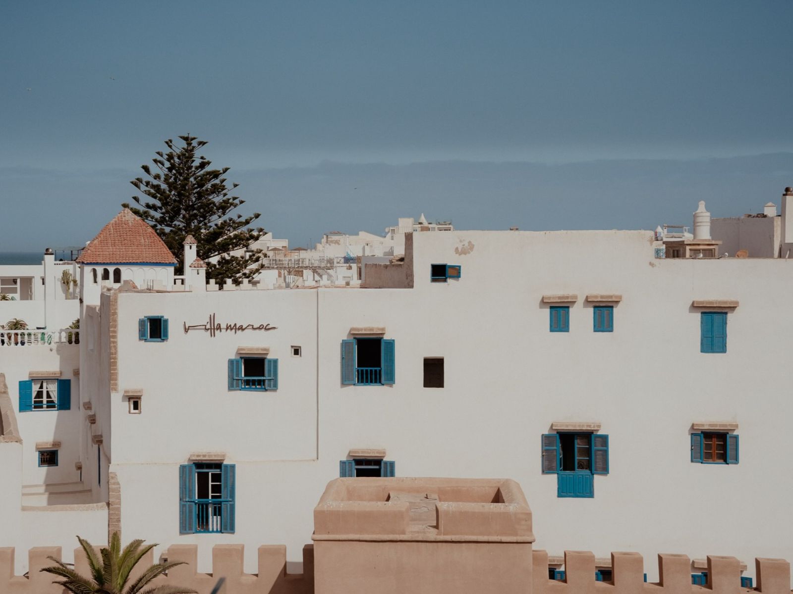 Rondreis Marokko, Essaouira,Villa Maroc, hotel voorkant buitenzijde
