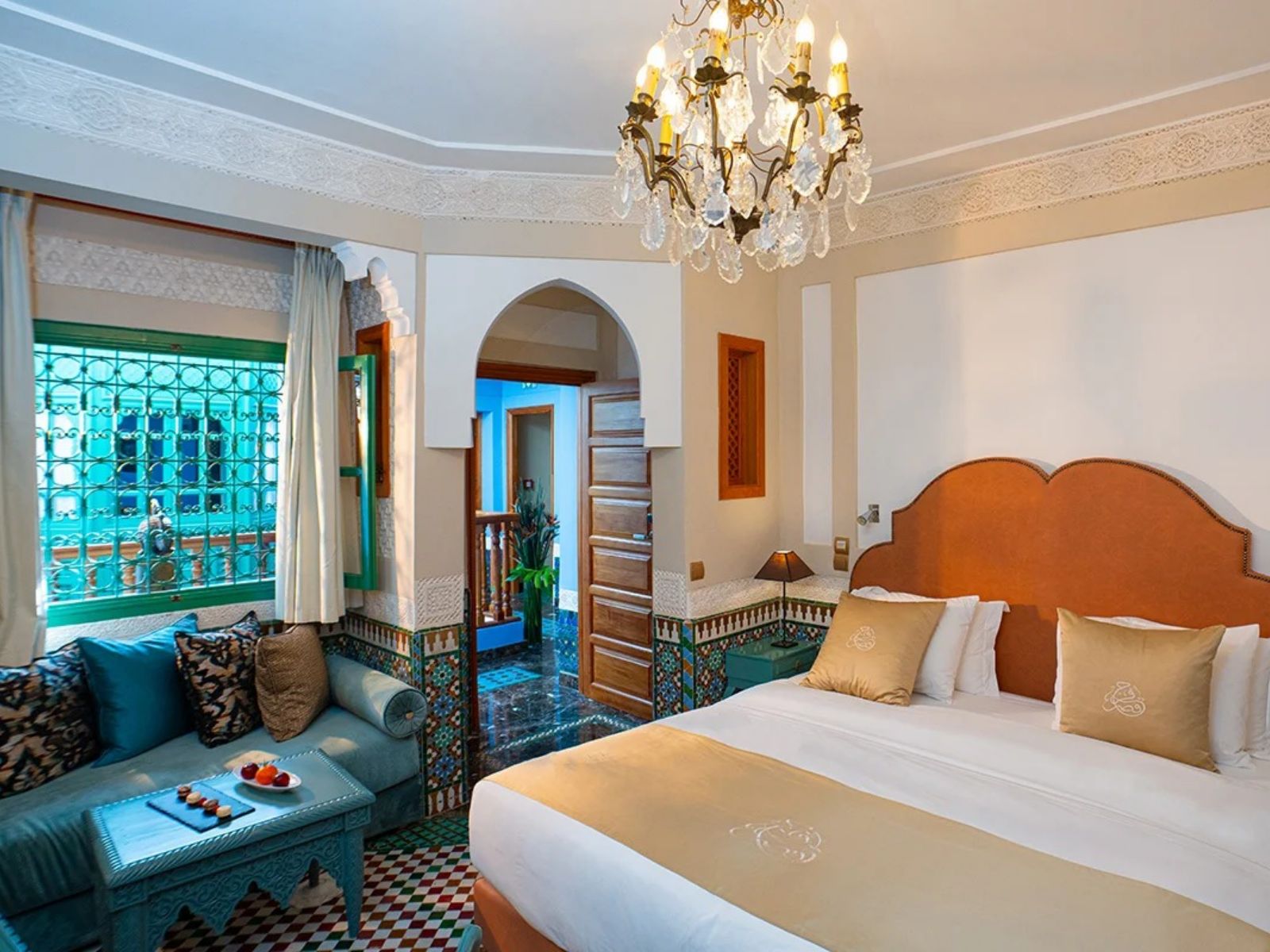 Rondreis Marokko, Fès, Palais Faraj Suites & Spa, classic Riad Suite, double bed
