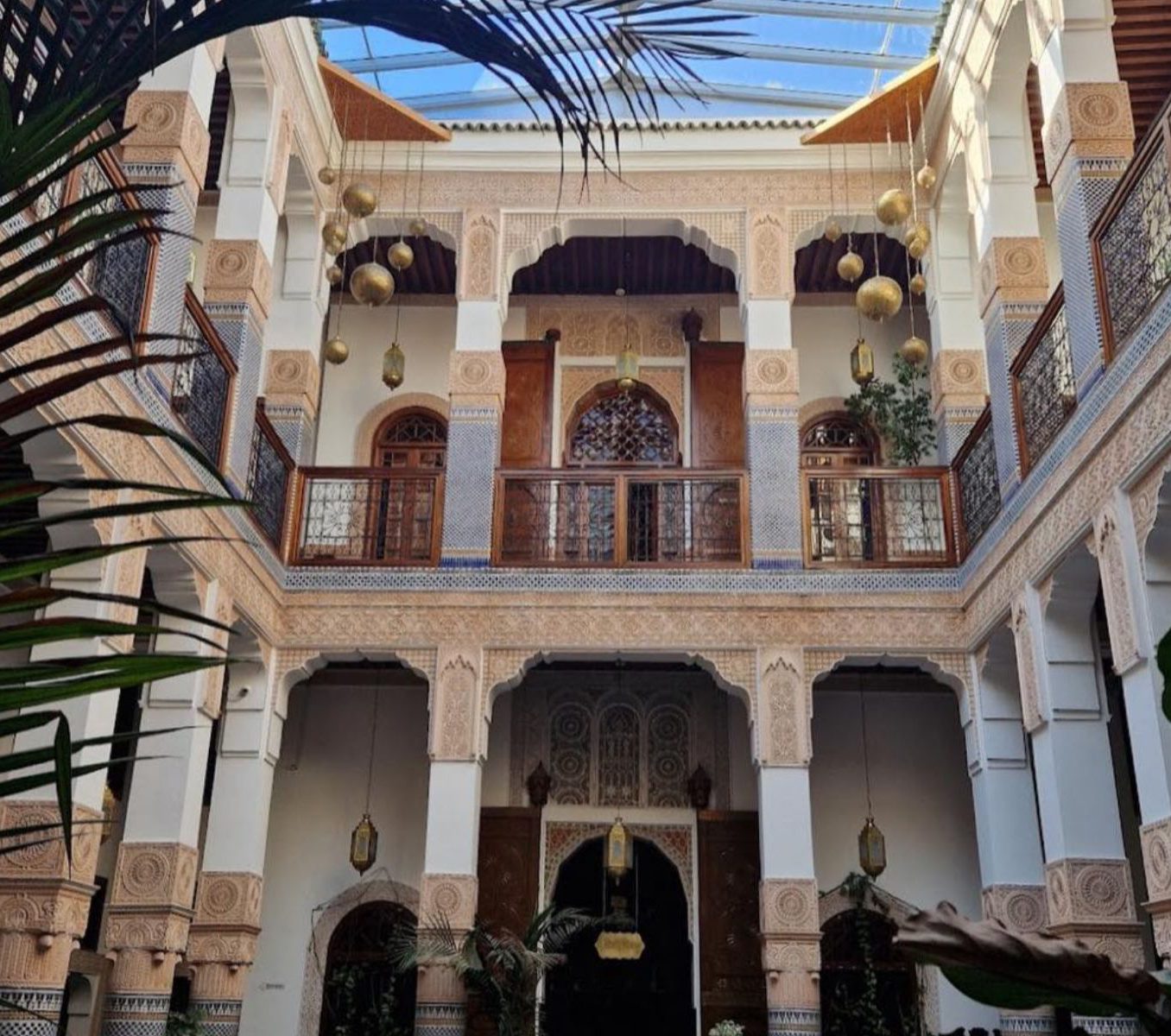 Rondreis Marokko, Fès, Riad Myra, interieur binnenkant hotel