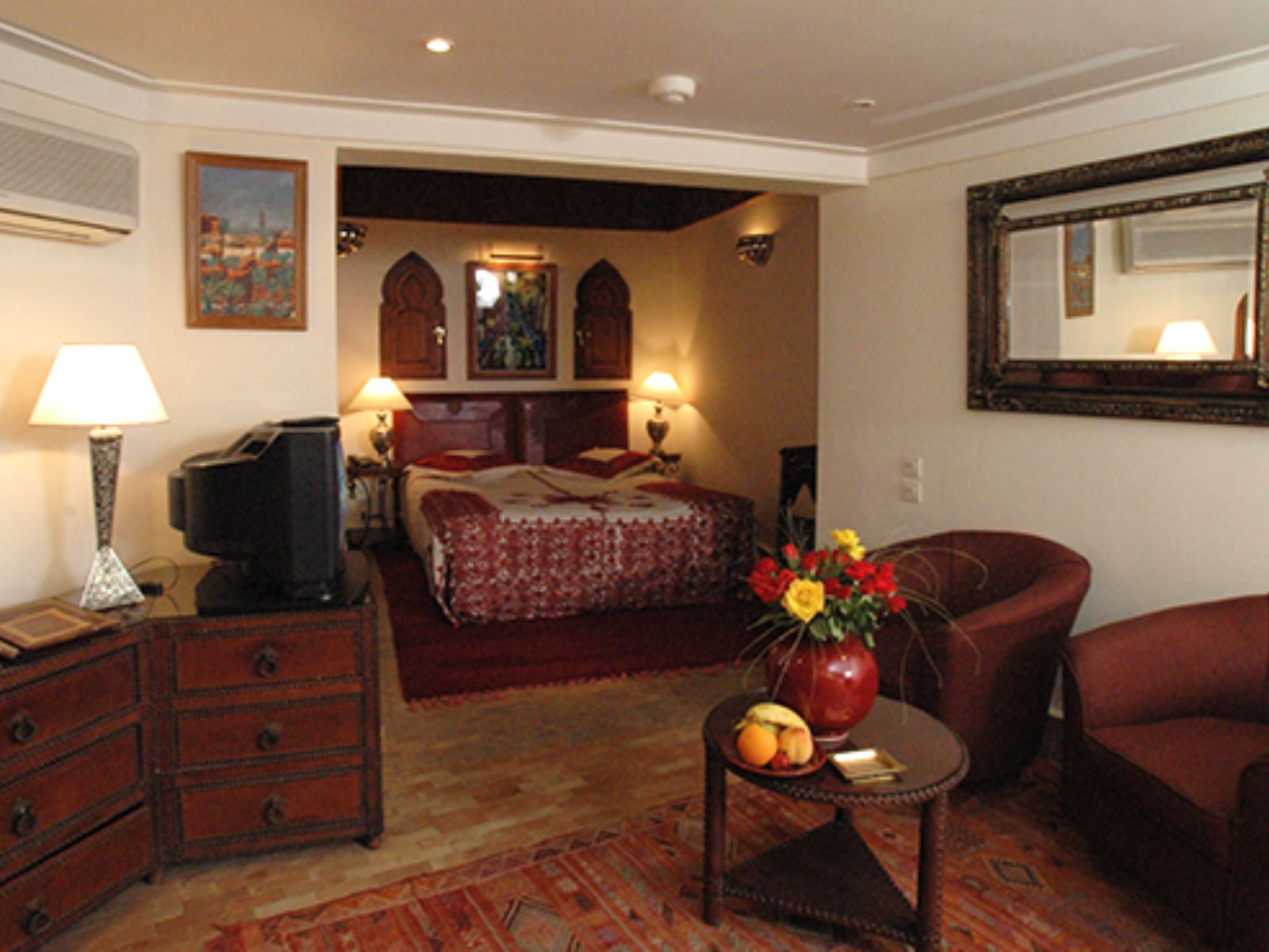 Rondreis Marokko, Marrakech, La Maison Arabe, Patio View standaard kamer, met double bed