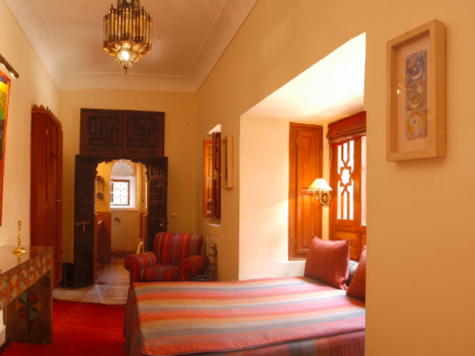 Rondreis Marokko, Marrakech, La Maison Arabe, Patio View standaard suite, met double bed