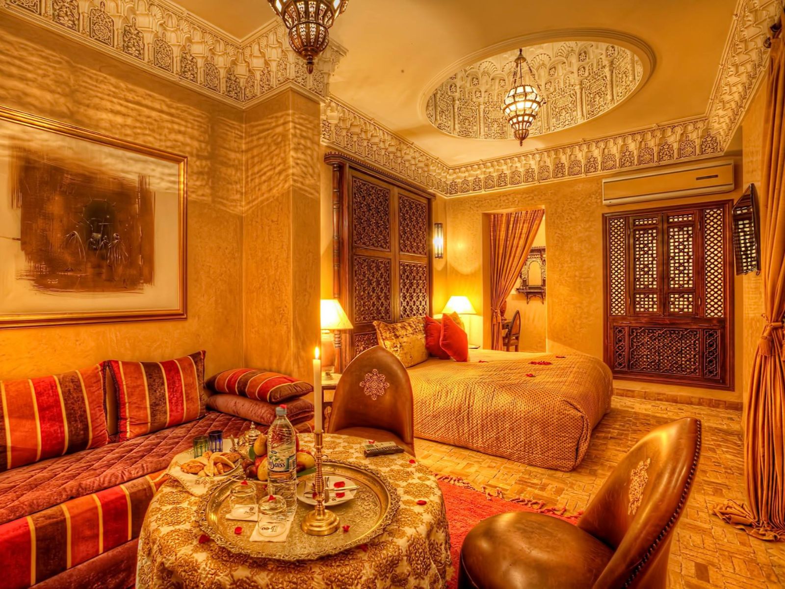 Rondreis Marokko, Marrakech, Riad Kniza, Junior Suite, kamer overzicht