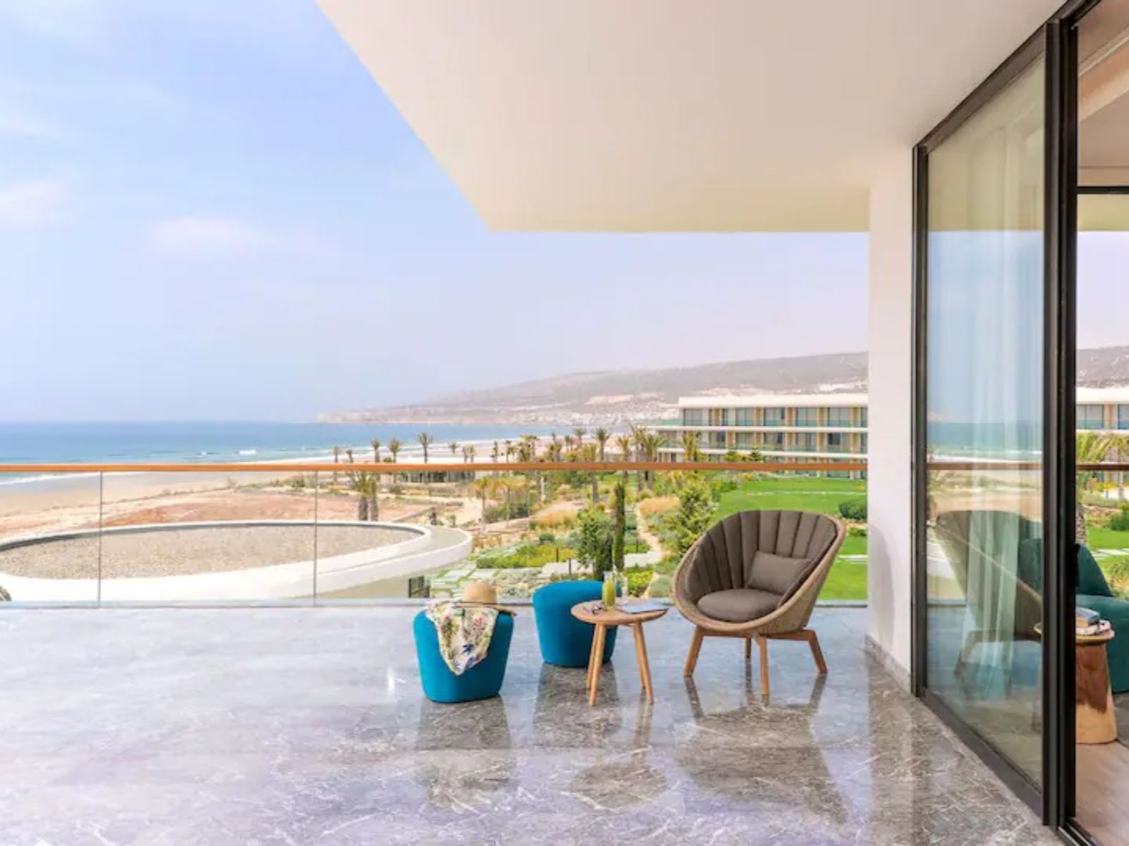 Rondreis Marokko, Taghazout, Hyatt Regency, Executive Terrace Suite balkon