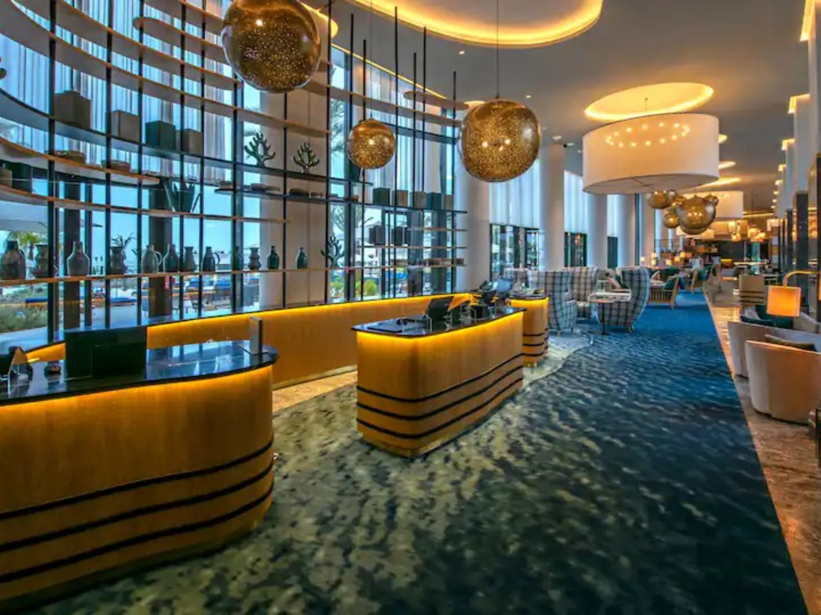Rondreis Marokko, Taghazout, Hyatt Regency, hotel lobby en receptie