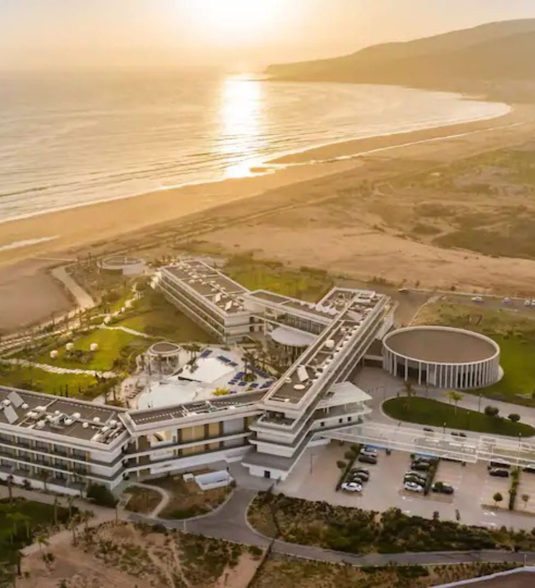 Rondreis Marokko, Taghazout, Hyatt Regency, hotel luchtfoto