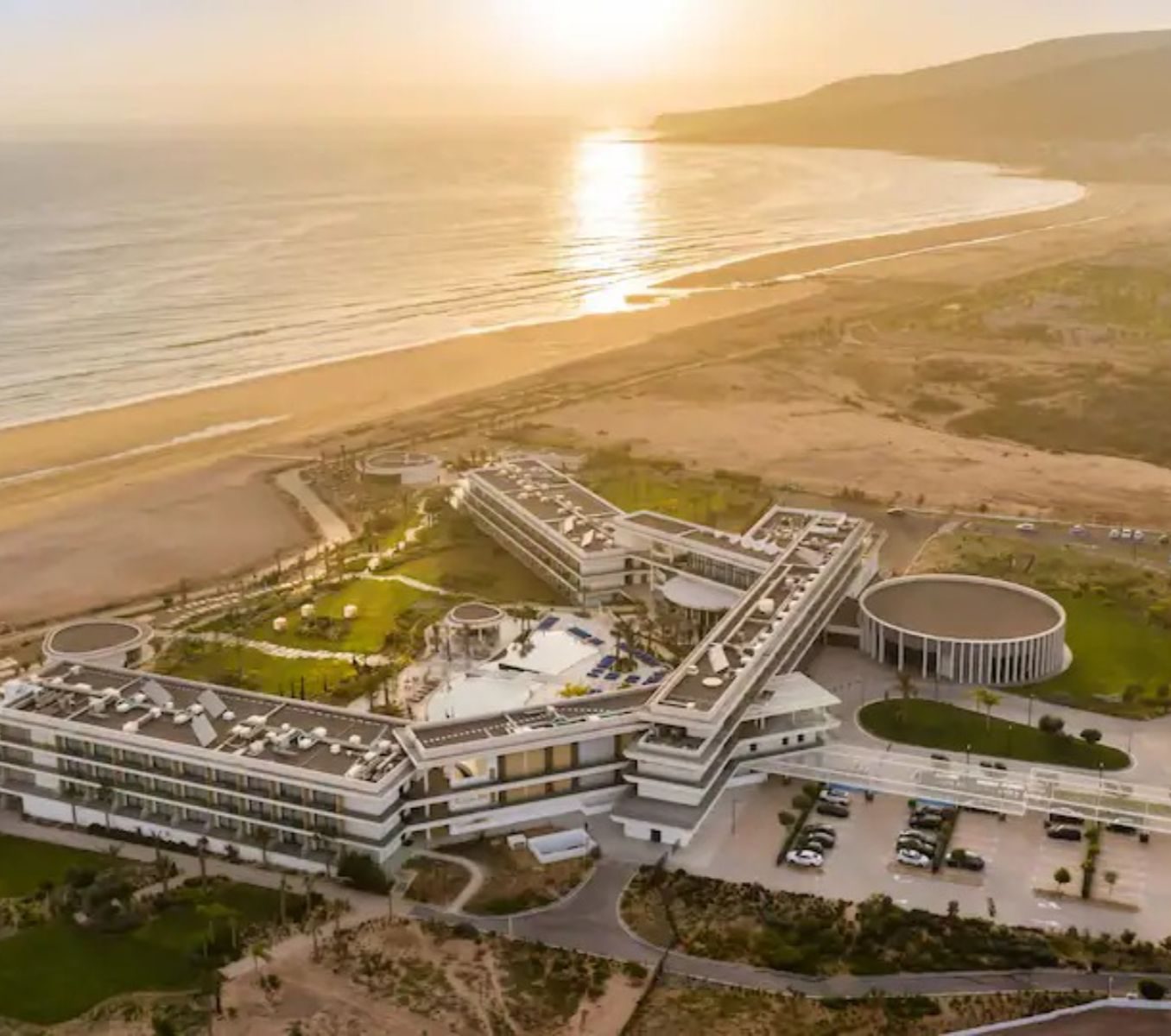 Rondreis Marokko, Taghazout, Hyatt Regency, hotel luchtfoto