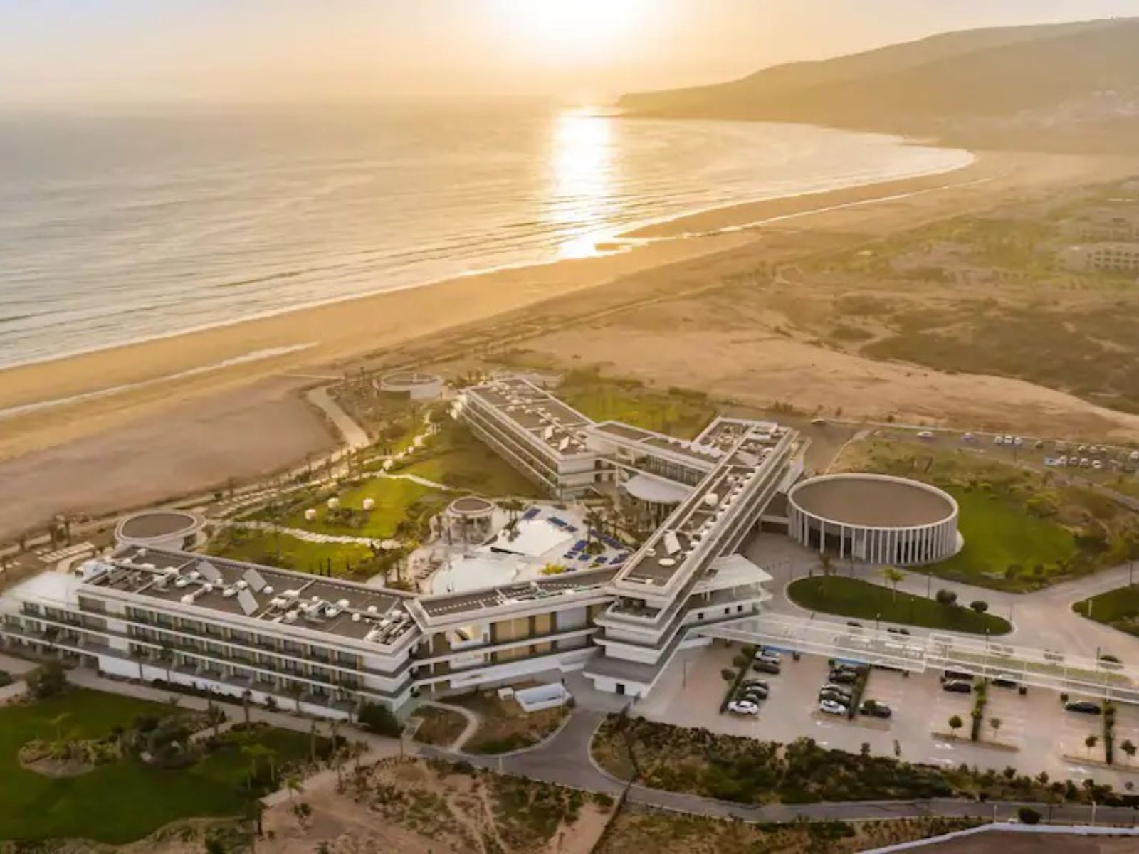Rondreis Marokko, Taghazout, Hyatt Regency, hotel luchtfoto