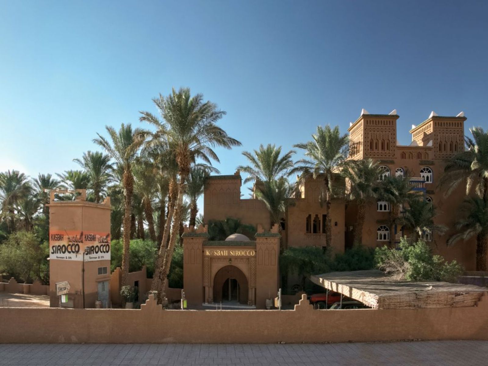 Rondreis Marokko, Zagora, Kasbah Sirocco, voorkant hotel