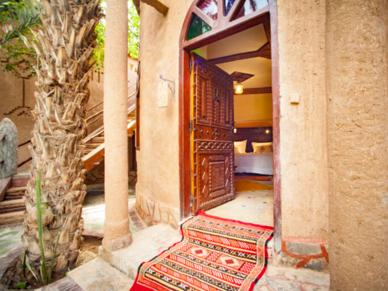 Rondreis Marokko, Zagora, Riad Lamane, mini suite, ingang naar suite