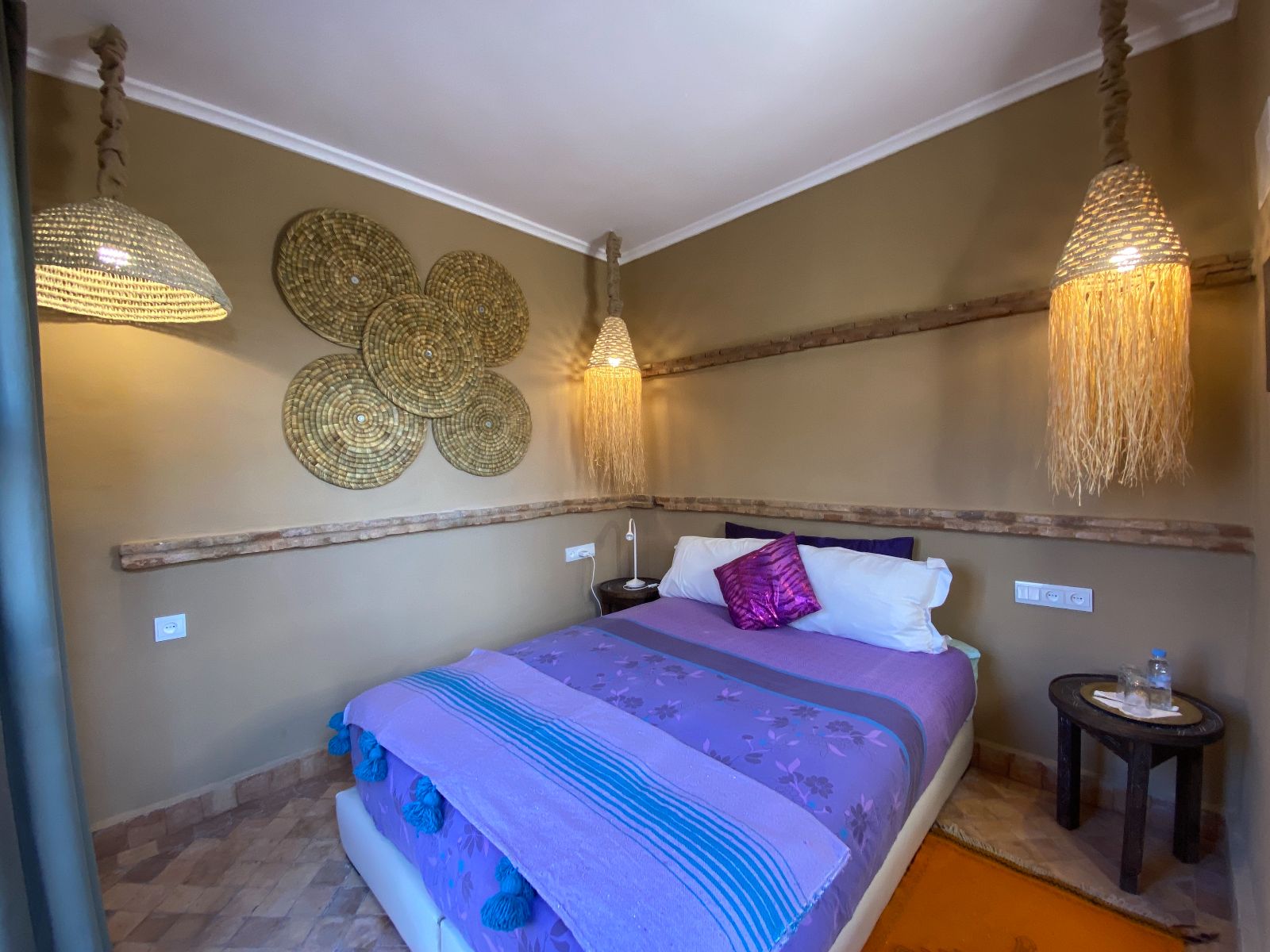 Rondreis Marokko. Taroudant, Riad Tafilag, standaardkamer met tweepersoonsbed