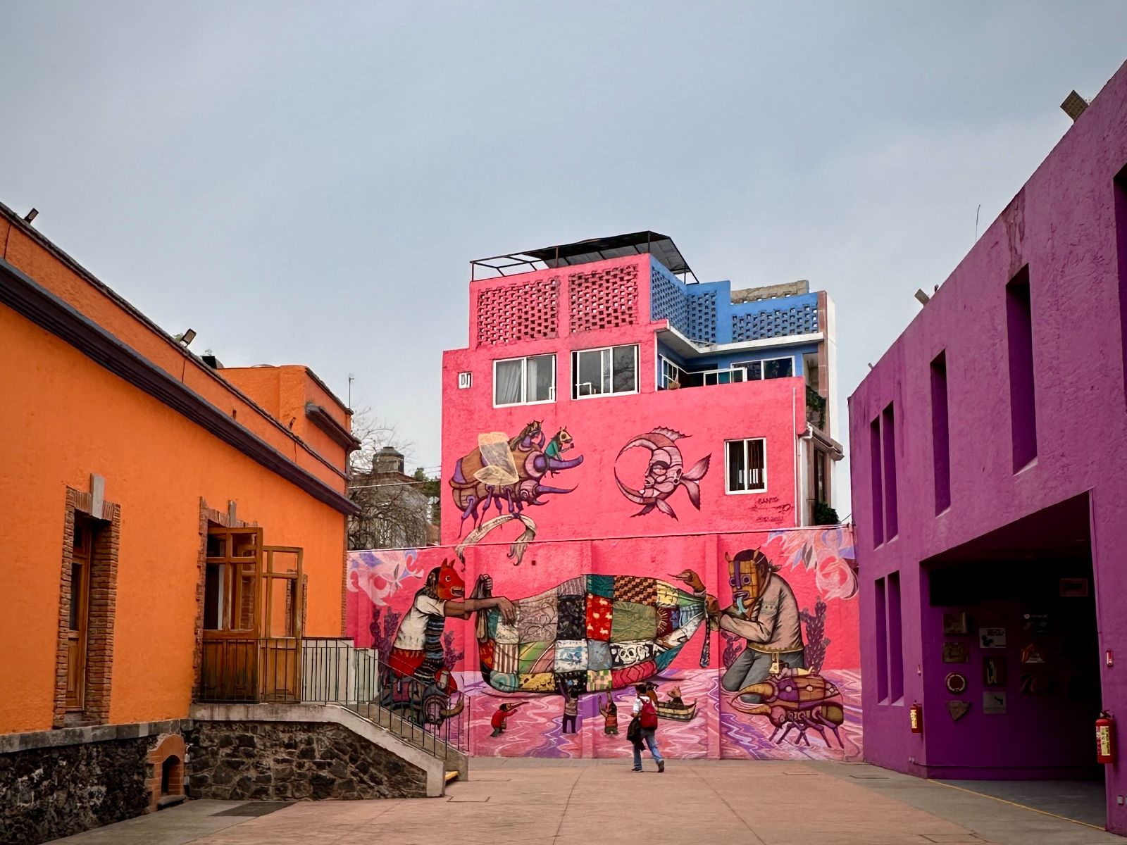 Rondreis Mexico, Mexico-Stad, Fietstour Urban Gallery Mexico-Stad, muurschildering in de stad