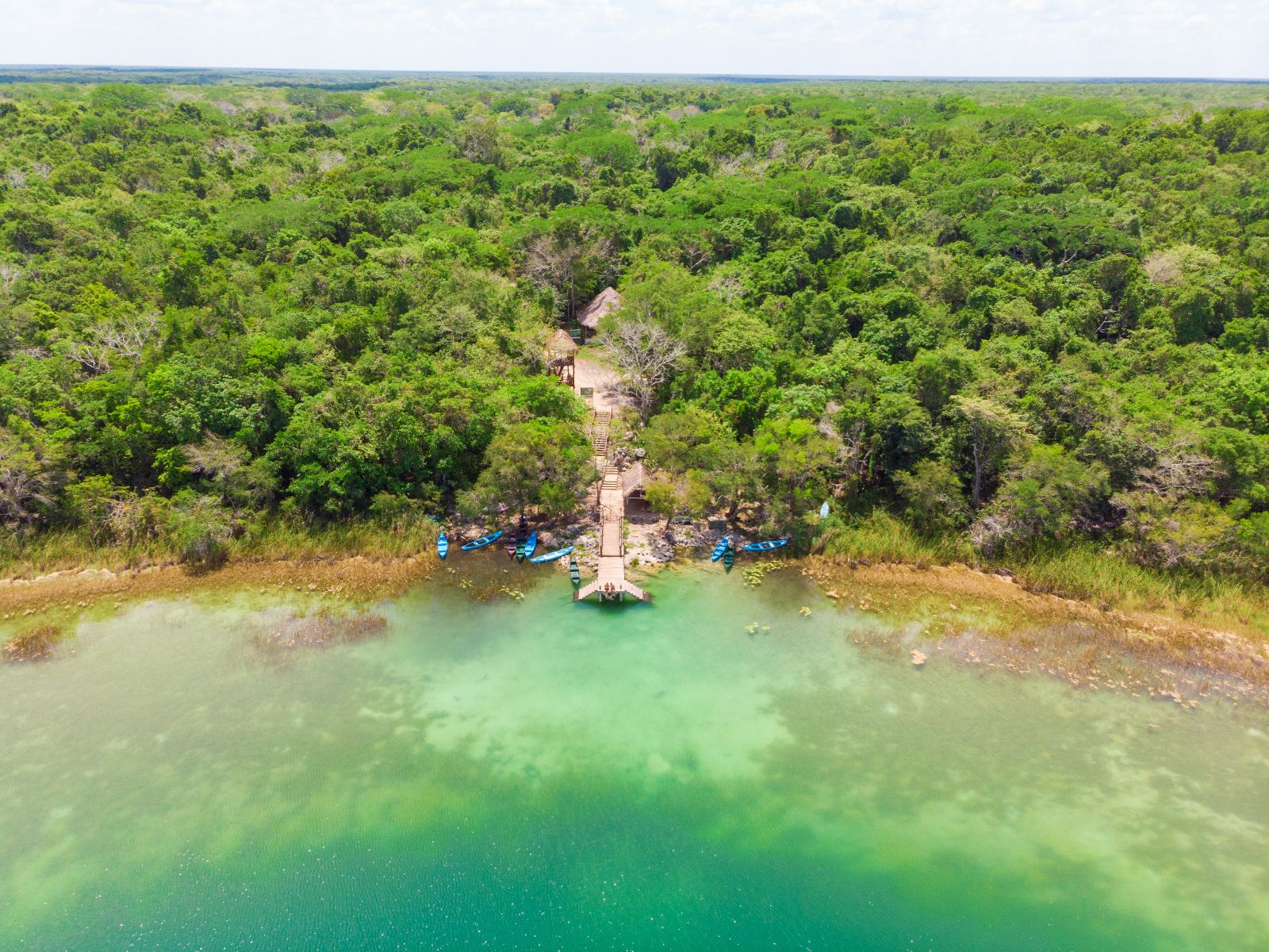 Rondreis Mexico, Tulum, Expeditie door het Maya-binnenland, Punta Laguna vanaf bovenaf