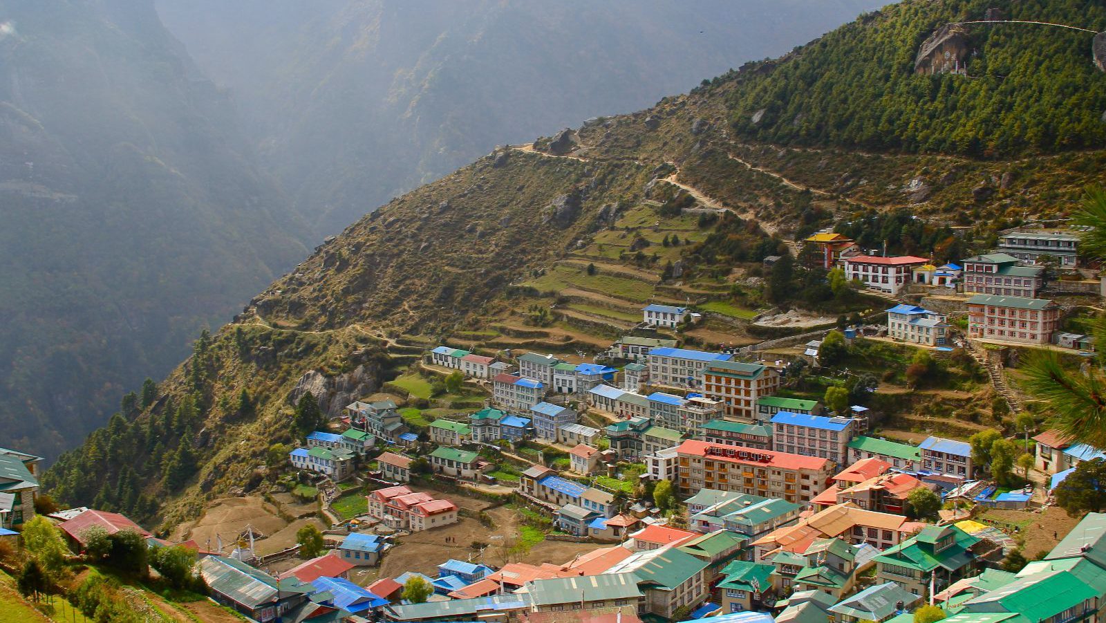 Rondreis Nepal, Evert Regio, Namche Bazaar dorp in de Everest Regio