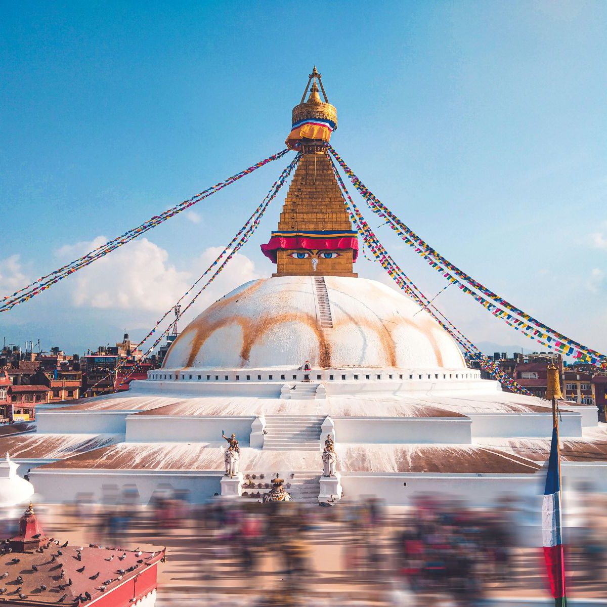 Rondreis Nepal, Kathmandu, Boudhanath Stupa in Kathmandu