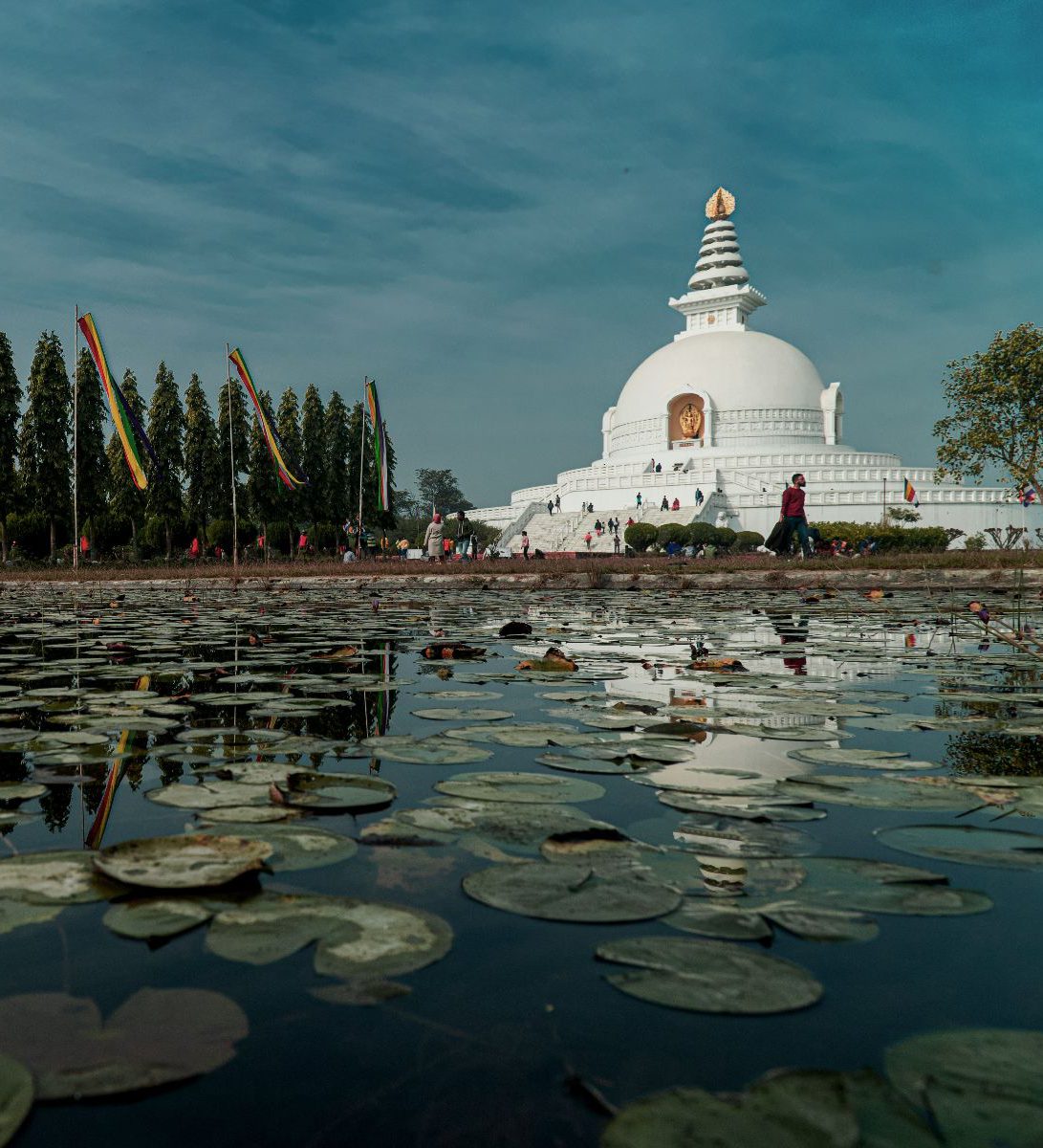 Rondreis Nepal, Lumbini, World Peace Pagoda