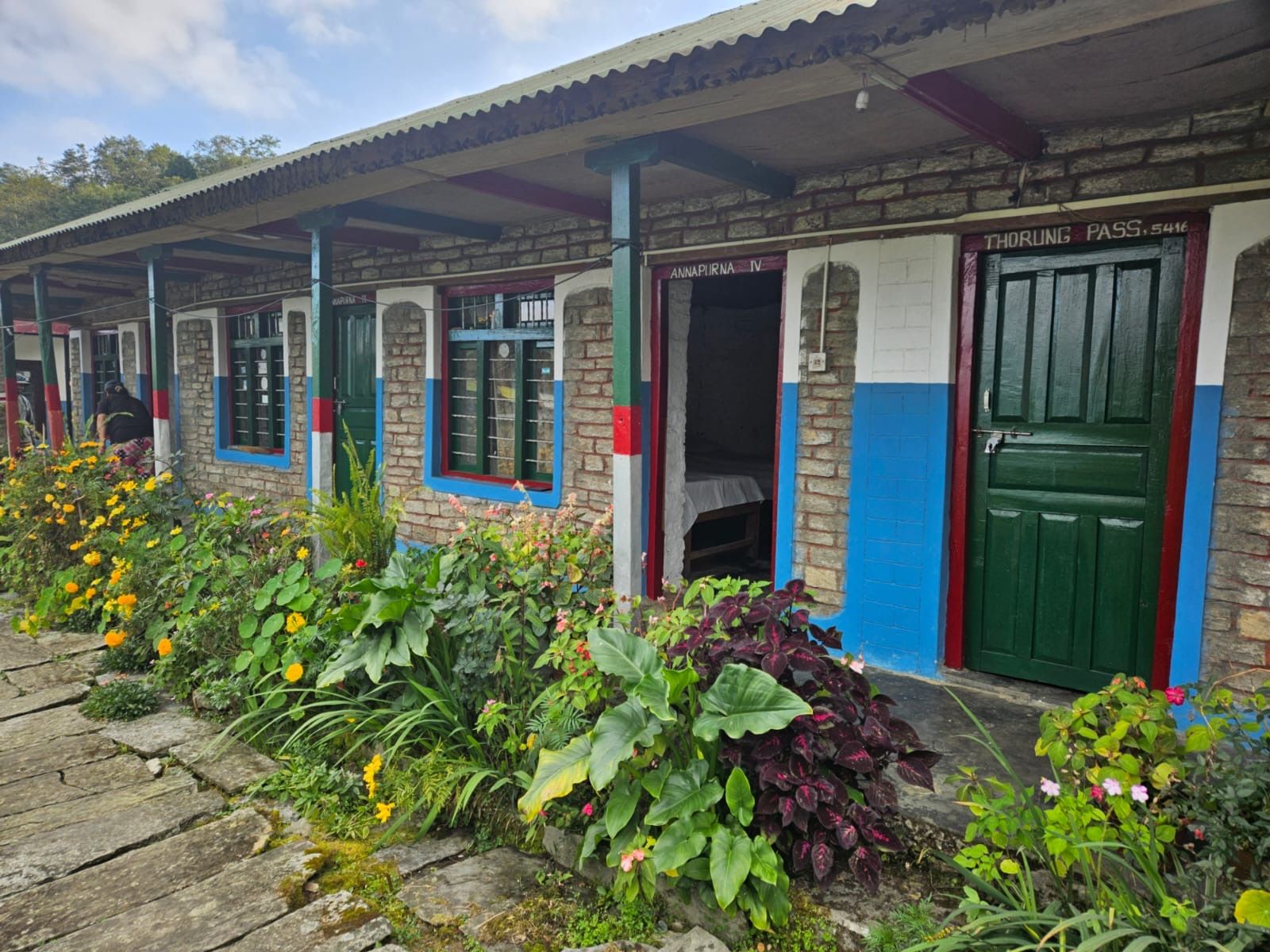 Rondreis Nepal, Trekking Lodges, buitenaanzicht kamers