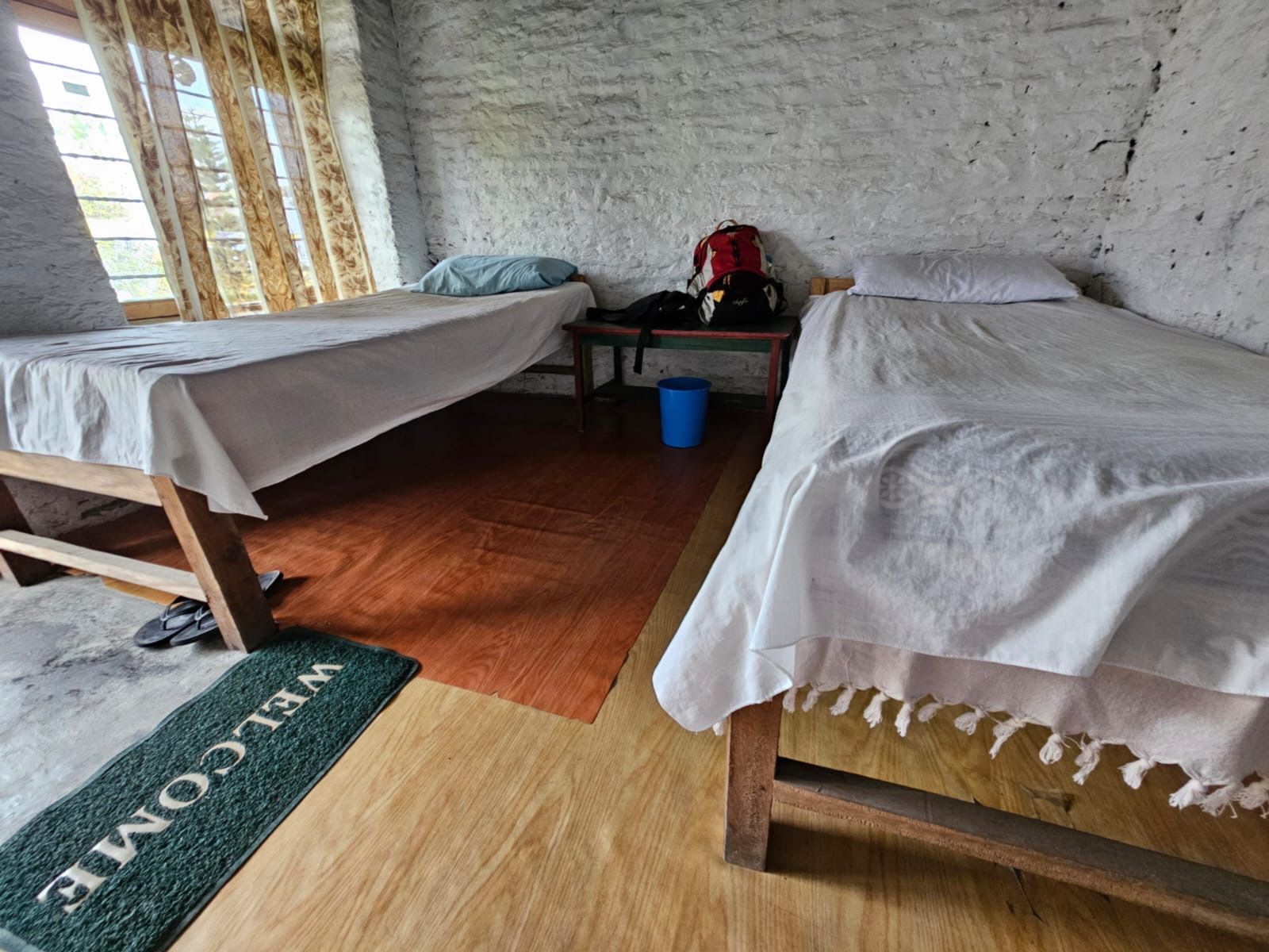 Rondreis Nepal, Trekking Lodges, twin bedden in kamer