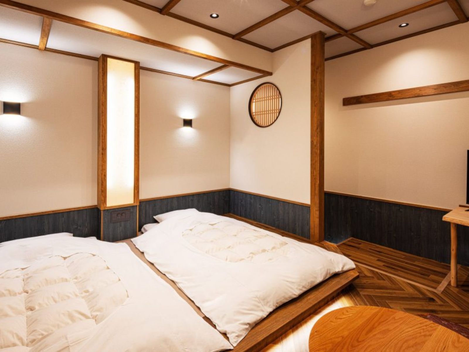 Rondreis Japan, Ichinoyu Honkan, Japanse kamer met bed
