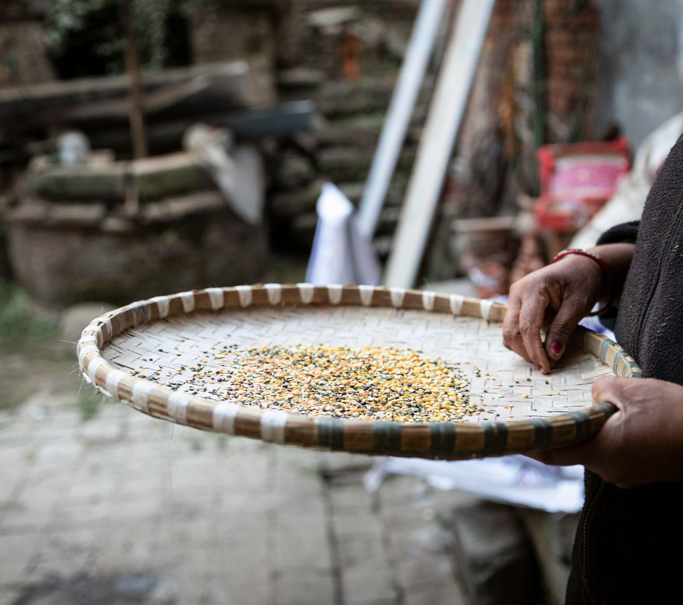 rondreis nepal, excursie kookworkshop, kathmandu, Linzen schoonmaken