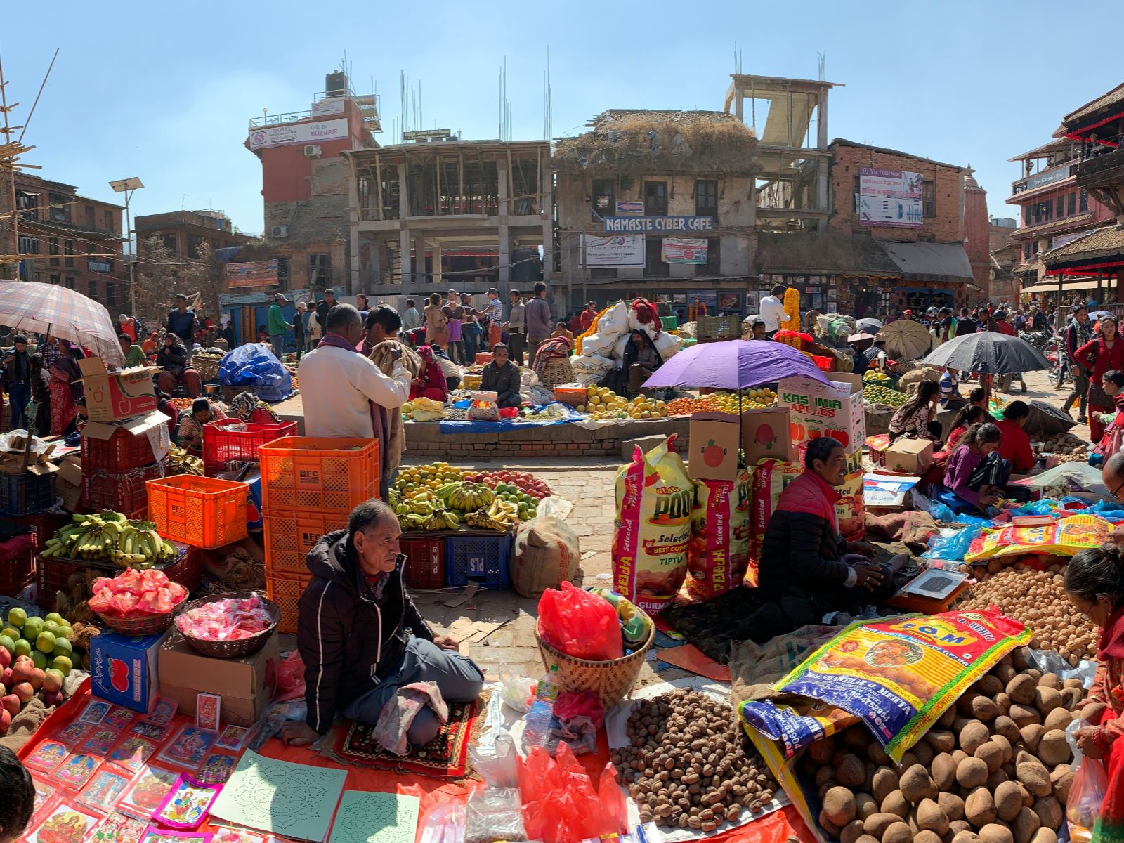 rondreis nepal, excursie kookworkshop, kathmandu, lokale market in Kathmandu