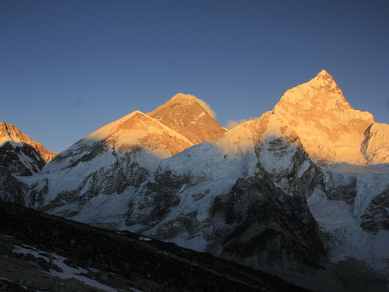 rondreis nepal, mount everest, everest view, zonsondergang