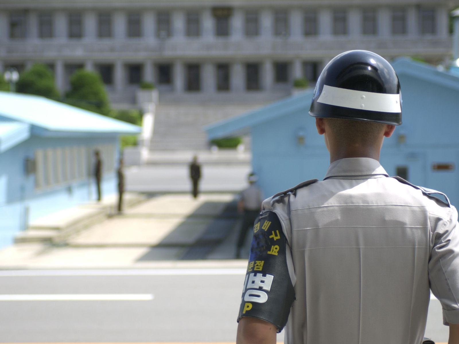 Rondreis Zuid-Korea, DMZ Demilitarized Zone, bewaker guard