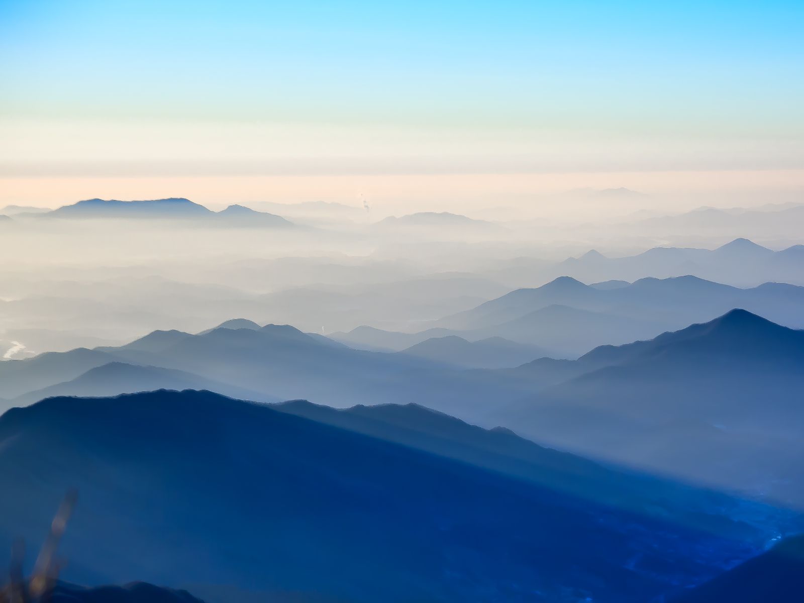 Rondreis Zuid-Korea, Jirisan National Park, Jirisan Mountain met mist