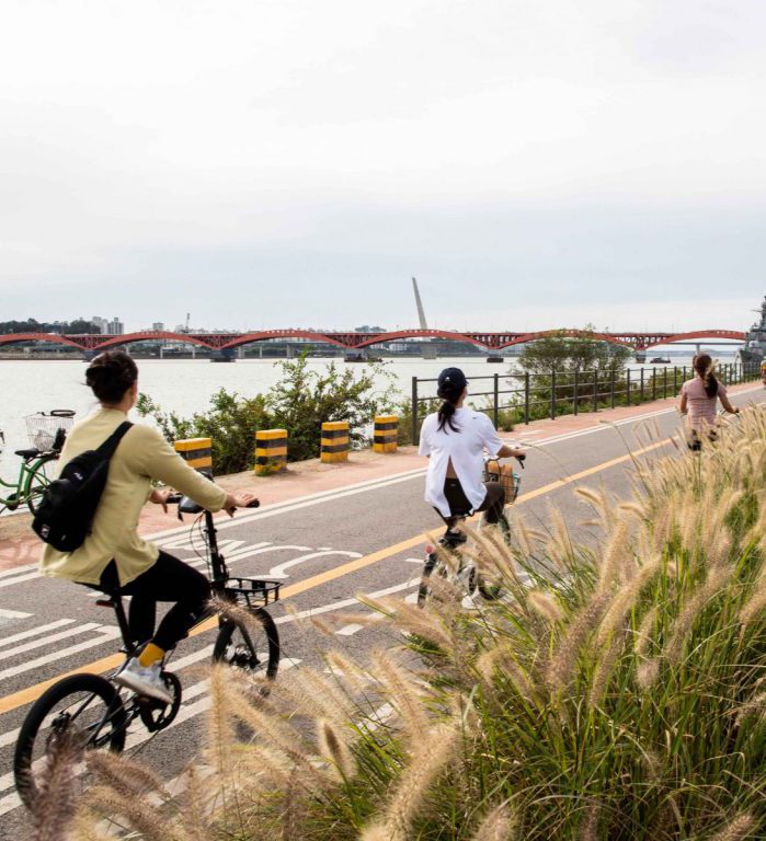 Rondreis Zuid-Korea, Seoul, Fietstour, Fietsen langs de rivier
