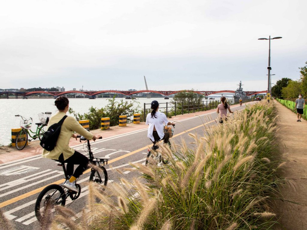 Rondreis Zuid-Korea, Seoul, Fietstour, Fietsen langs de rivier