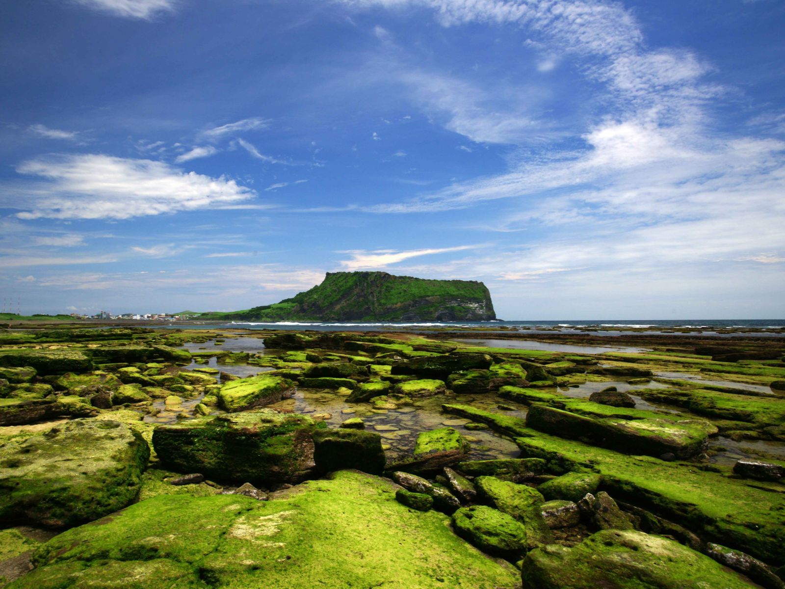 Rondreis Zuid-Korea, excursie Jeju Island oostkust, Seongsan Ilchulbong uitzicht