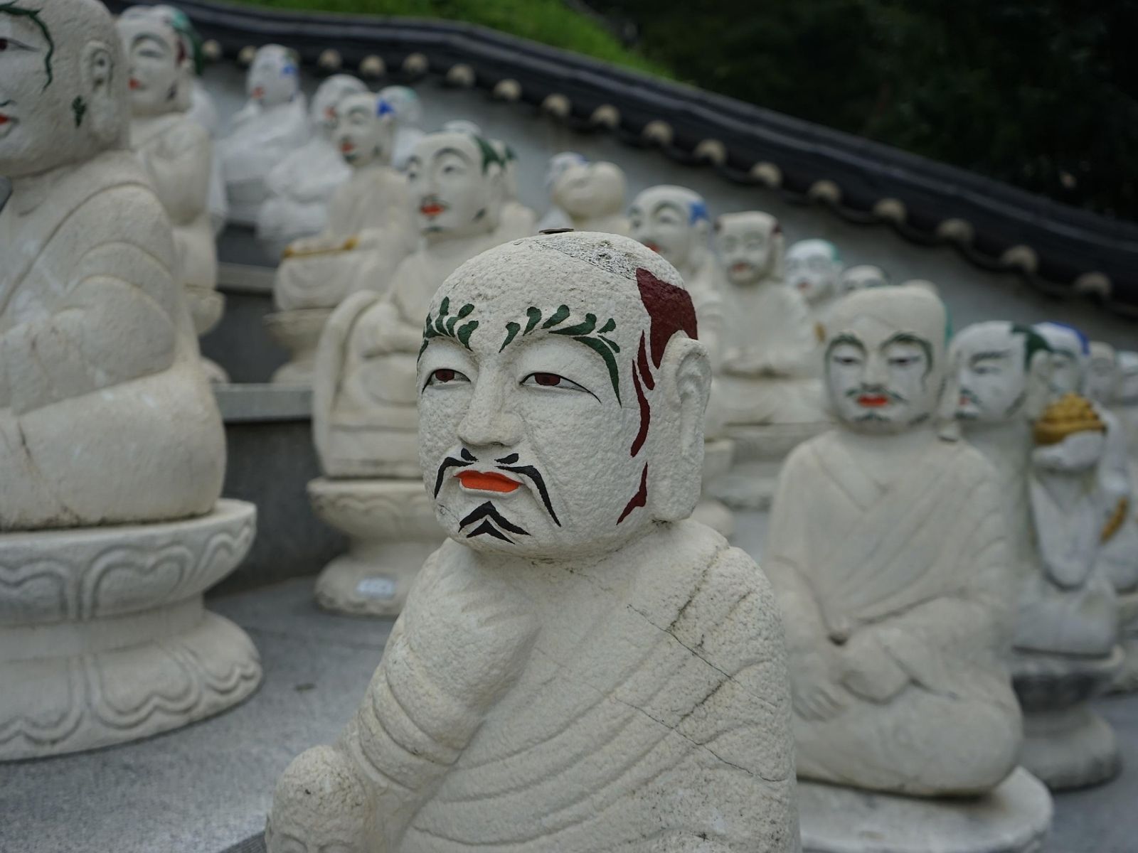Rondreis Zuid-Korea, excursie Jeju Island westkust, Bomunsa Temple Seokmodo