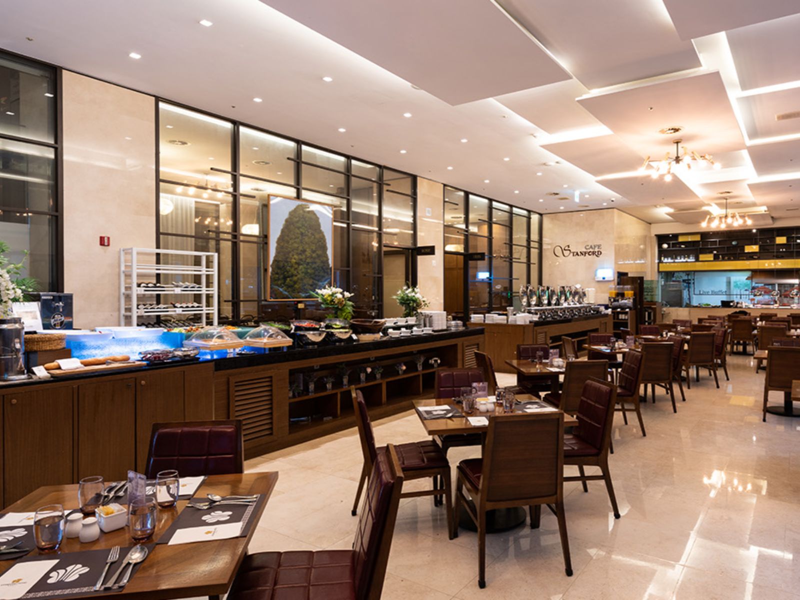 rondreis zuid-korea, seoul, stanford hotel seoul, eetzaal