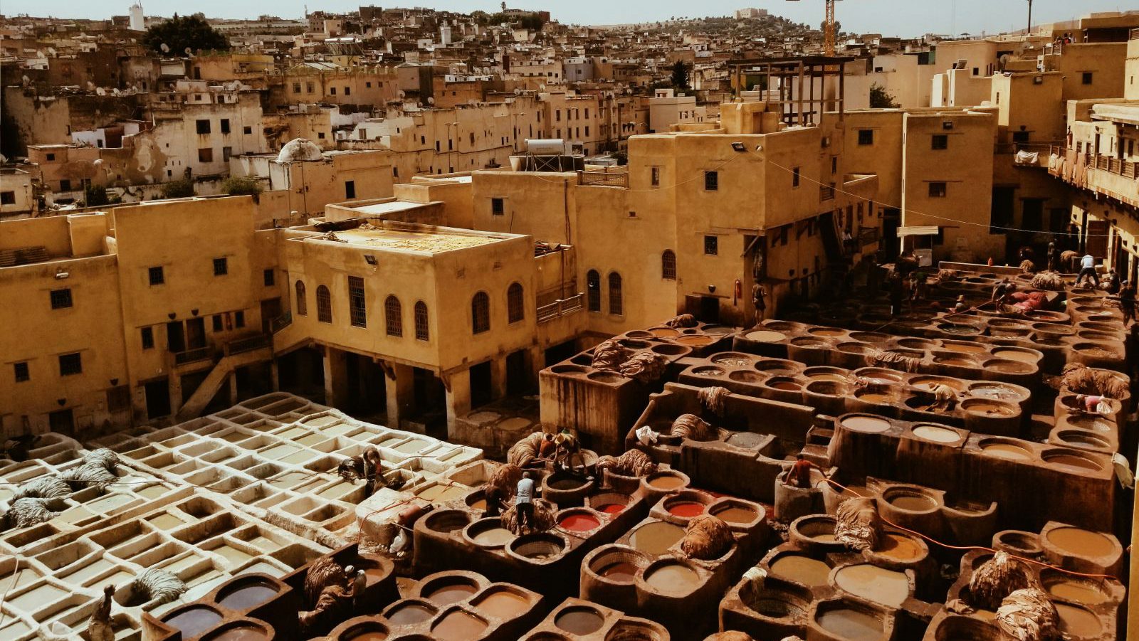 Rondreis Marokko, Fès, bovenaanzicht stad