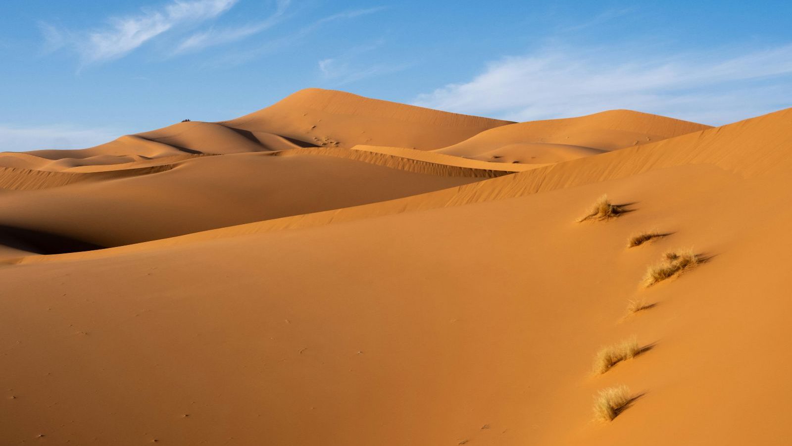 Rondreis Marokko, Erg Chegaga, woestijnen met de zon erop