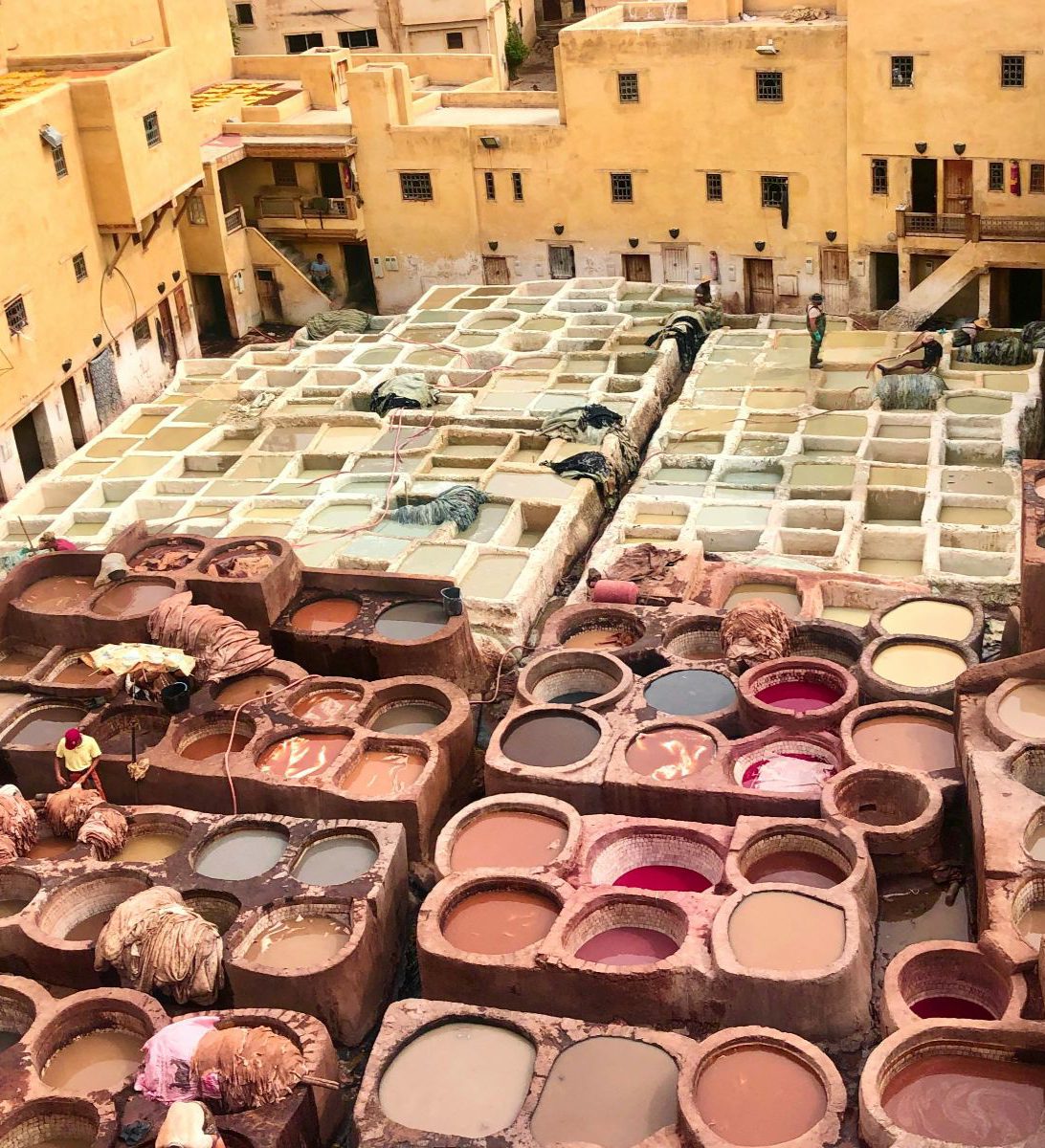 Rondreis Marokko, Fes, Excursie Medina en thee, leerlooierij Chouara Tannery