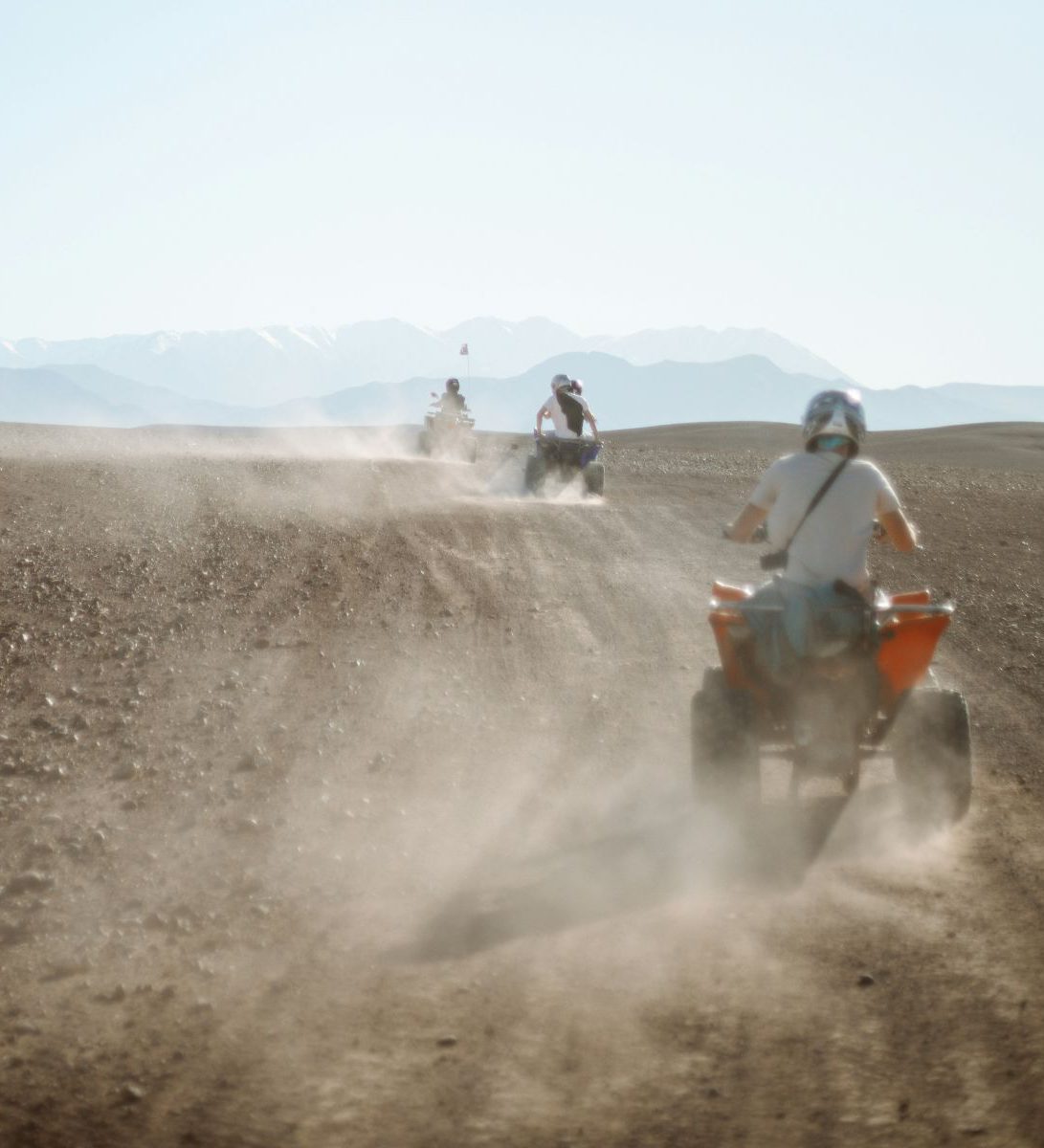 Rondreis Marokko, Marrakech, Excursie Quad avontuur, quad bikes van achter