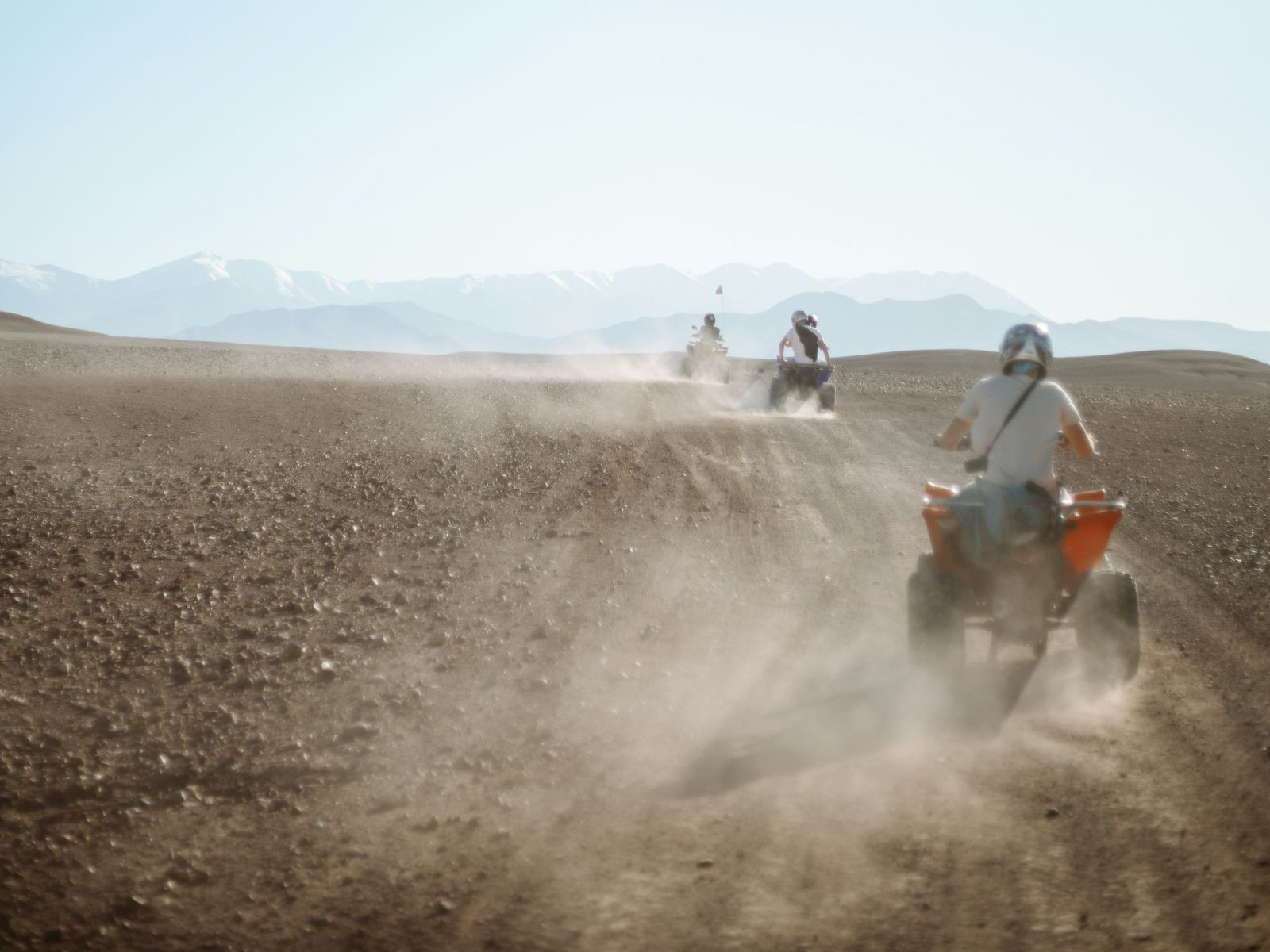 Rondreis Marokko, Marrakech, Excursie Quad avontuur, quad bikes van achter