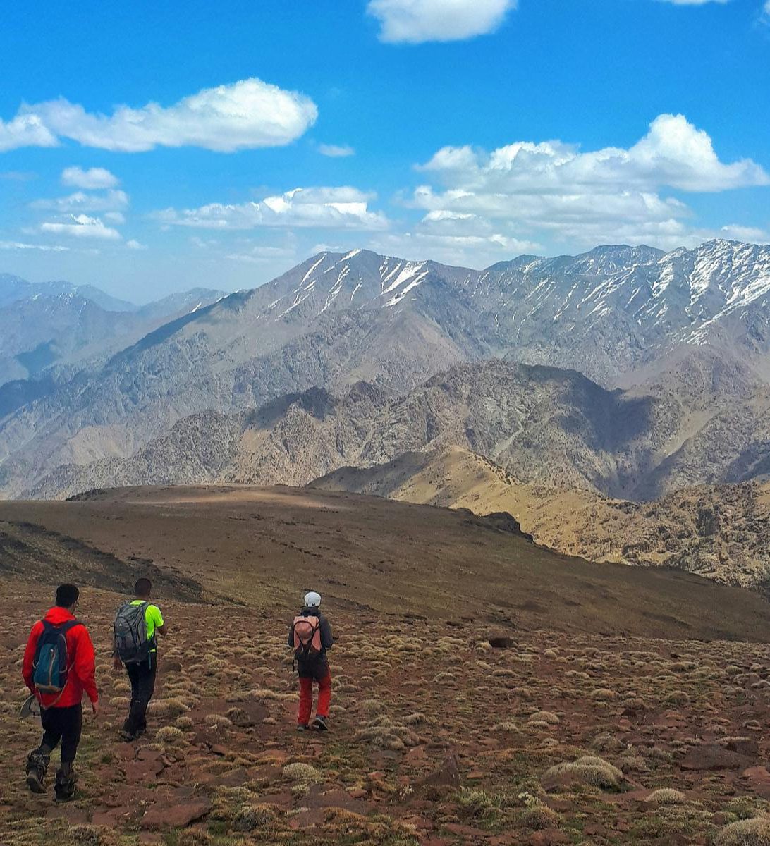 Rondreis Marokko, Tizi Oussem en Toubkal, wandelaars