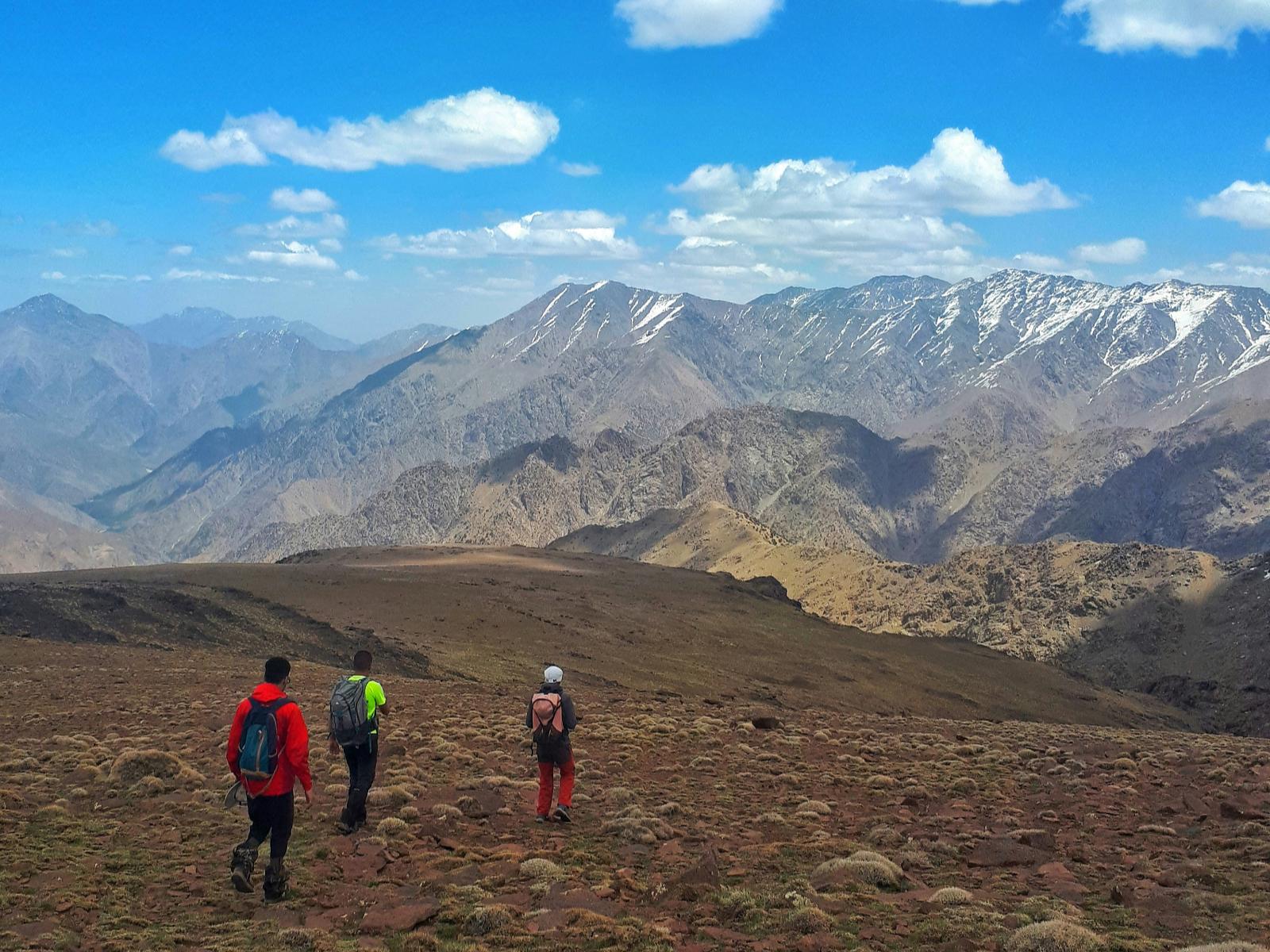 Rondreis Marokko, Tizi Oussem en Toubkal, wandelaars