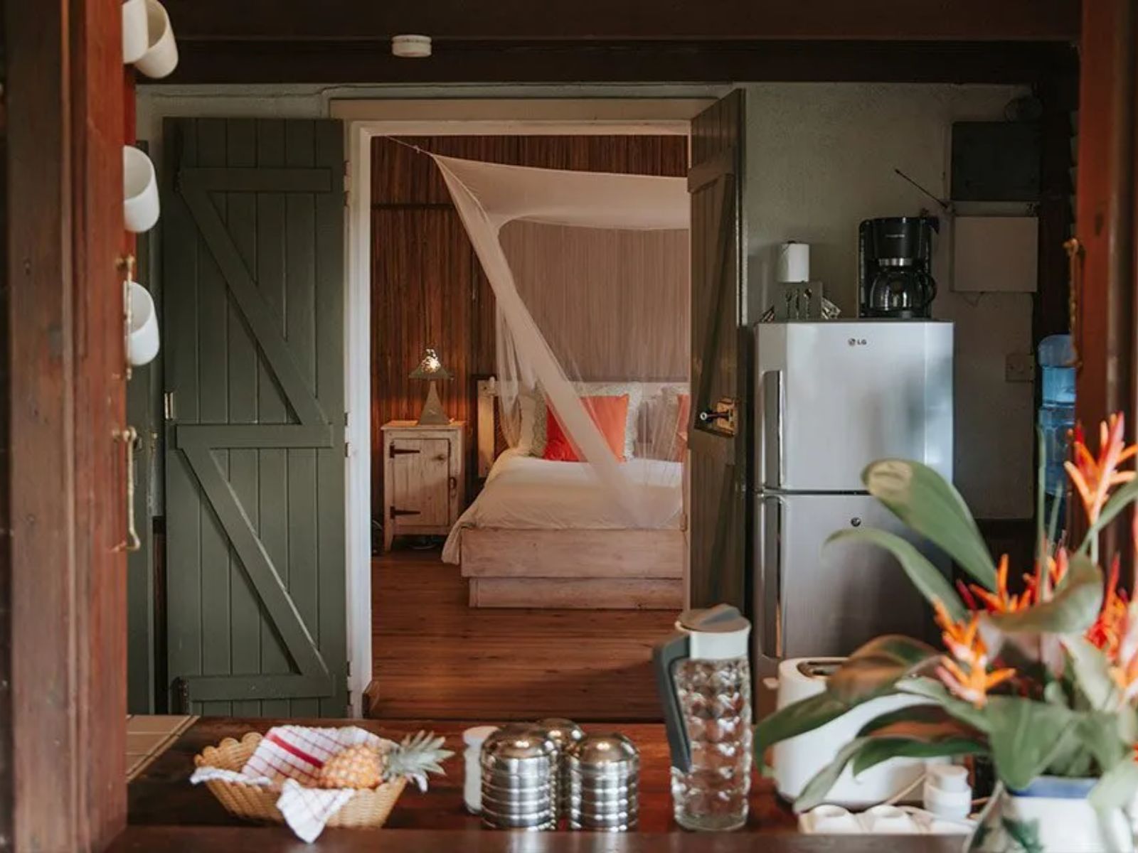 Rondreis Mauritius, Chamarel, La Vieille Cheminee, slaapkamer