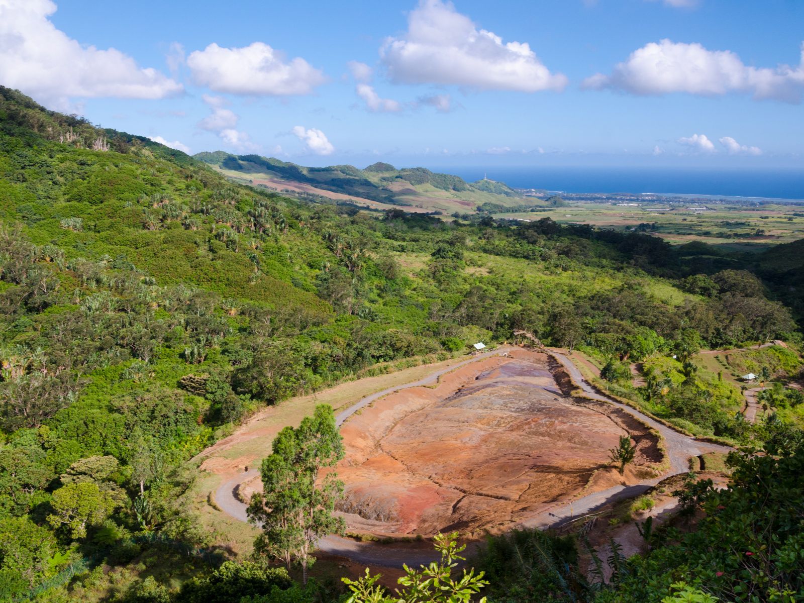 Rondreis Mauritius, Chamarel Seven Coloured Earth, bovenaanzicht