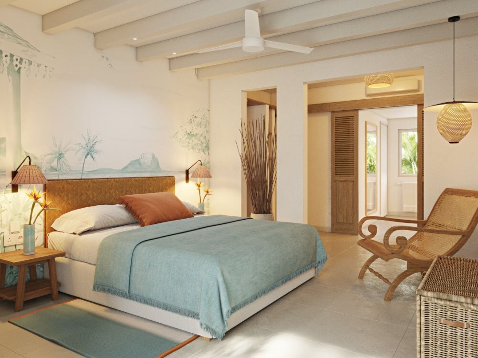Rondreis Mauritius, Grand Baie, Veranda Grand Baie, slaapkamer