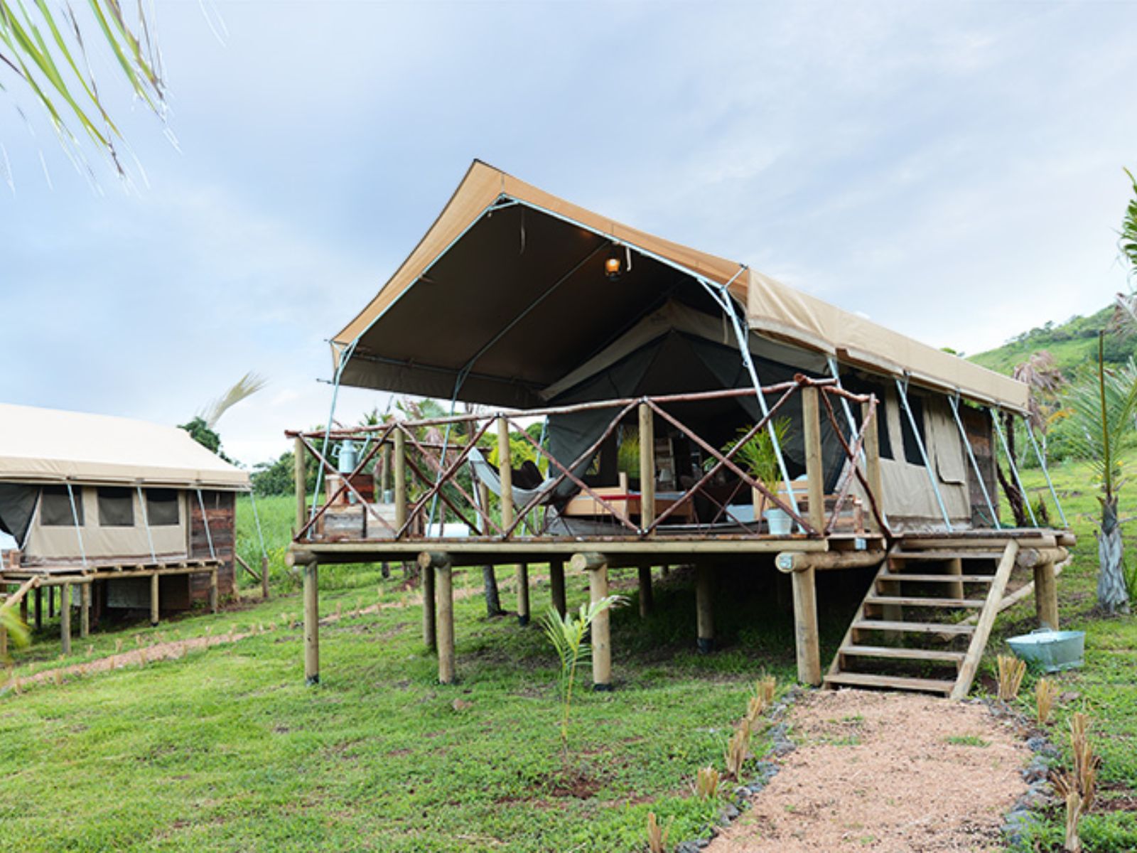 Rondreis Mauritius, Grand Riviere Sud Est, Otentic Eco Tent , accommodaties buitenaanzicht