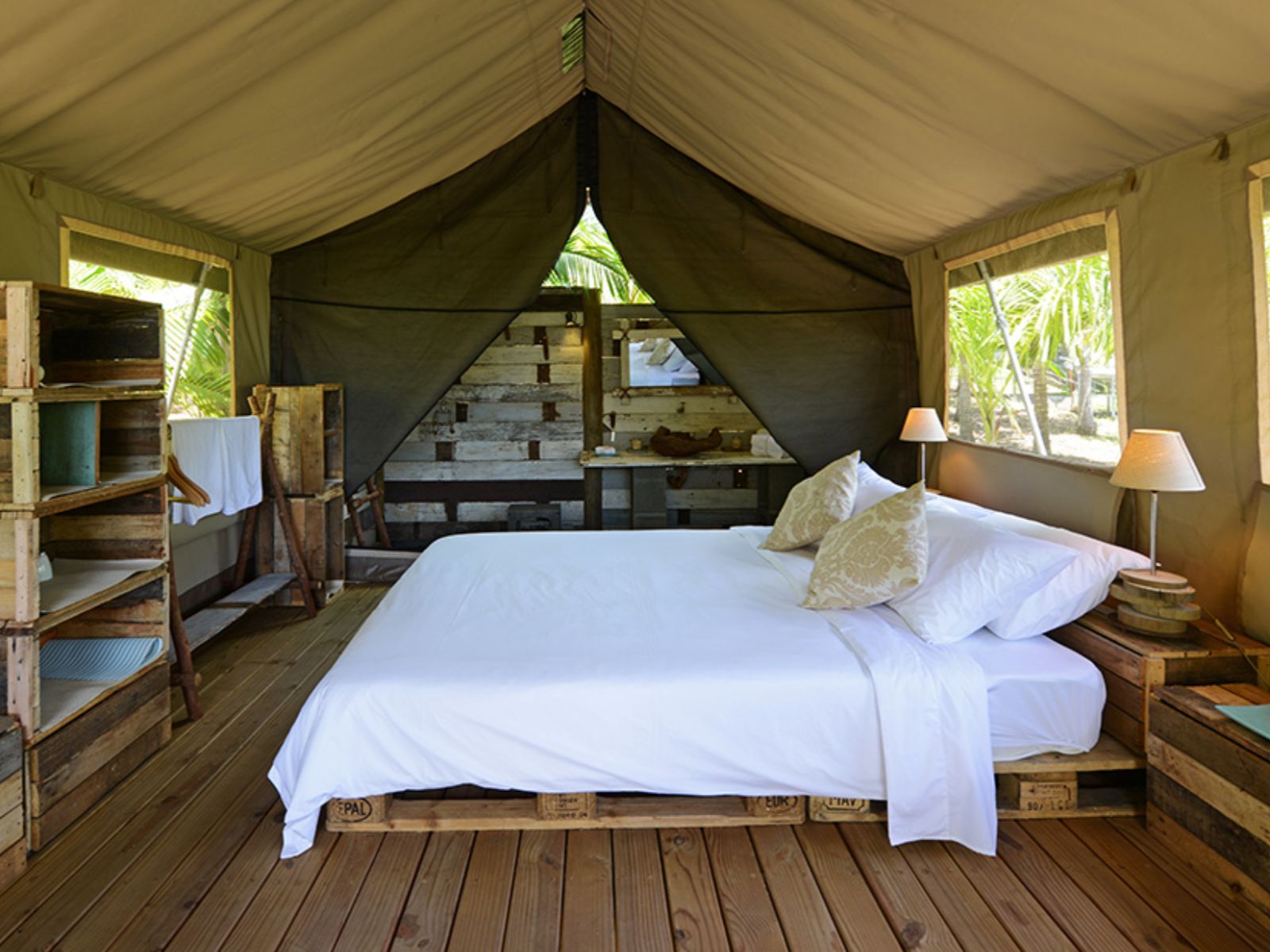 Rondreis Mauritius, Grand Riviere Sud Est, Otentic Eco Tent , slaapkamer
