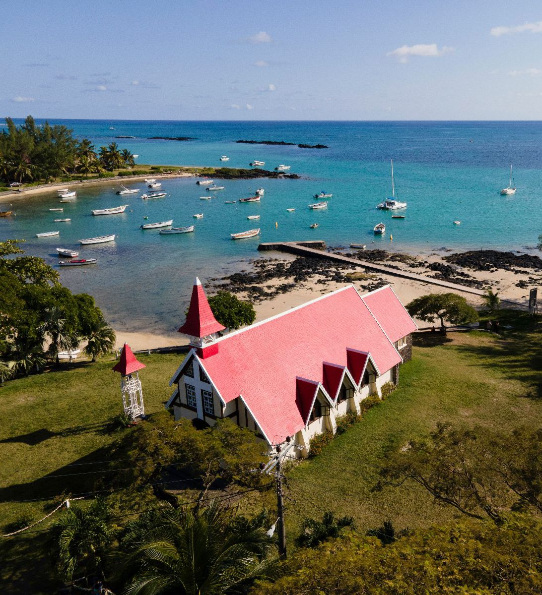Rondreis Mauritius, Noordkust, Cap Malheureux, Red Roof Chapel