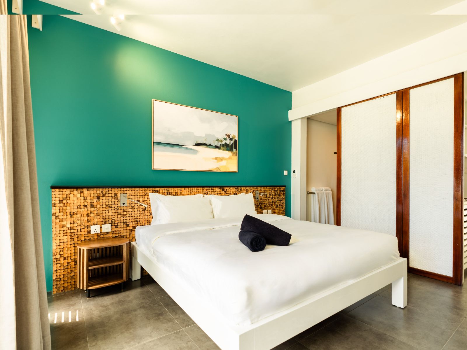 Rondreis Mauritius, Trou aux Biches, Mystik Lifestyle Boutique Hotel, slaapkamer